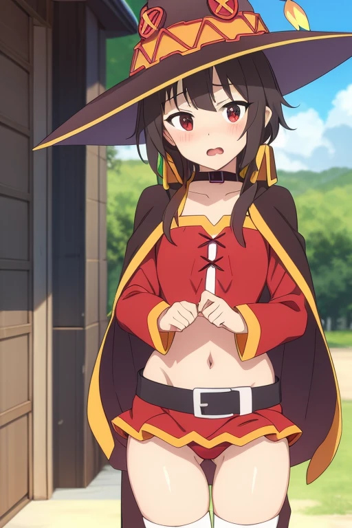 Megumin masterpiece, highest quality,Bikini Swimwear,Surprised,Blushing shibito.With preview,