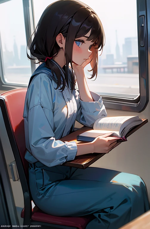 Read the textbook, beautiful girl