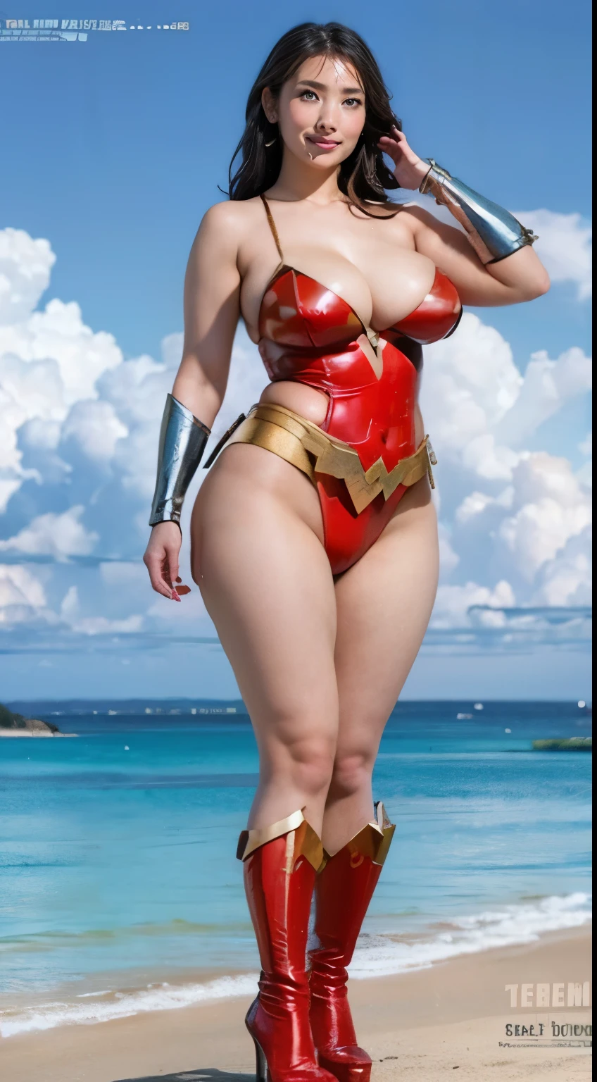 View from the butt The First Wonder Woman,Laughter,Thick waist,Up big ass,High heel boots,From face to toes, Goddess of Thick Thighs Japan, , Latex Costume, Huge and stunning goddess shot, DC live-action movies in Japan, Sexy Movie Pictures, Beautiful beaches,Stiletto heels