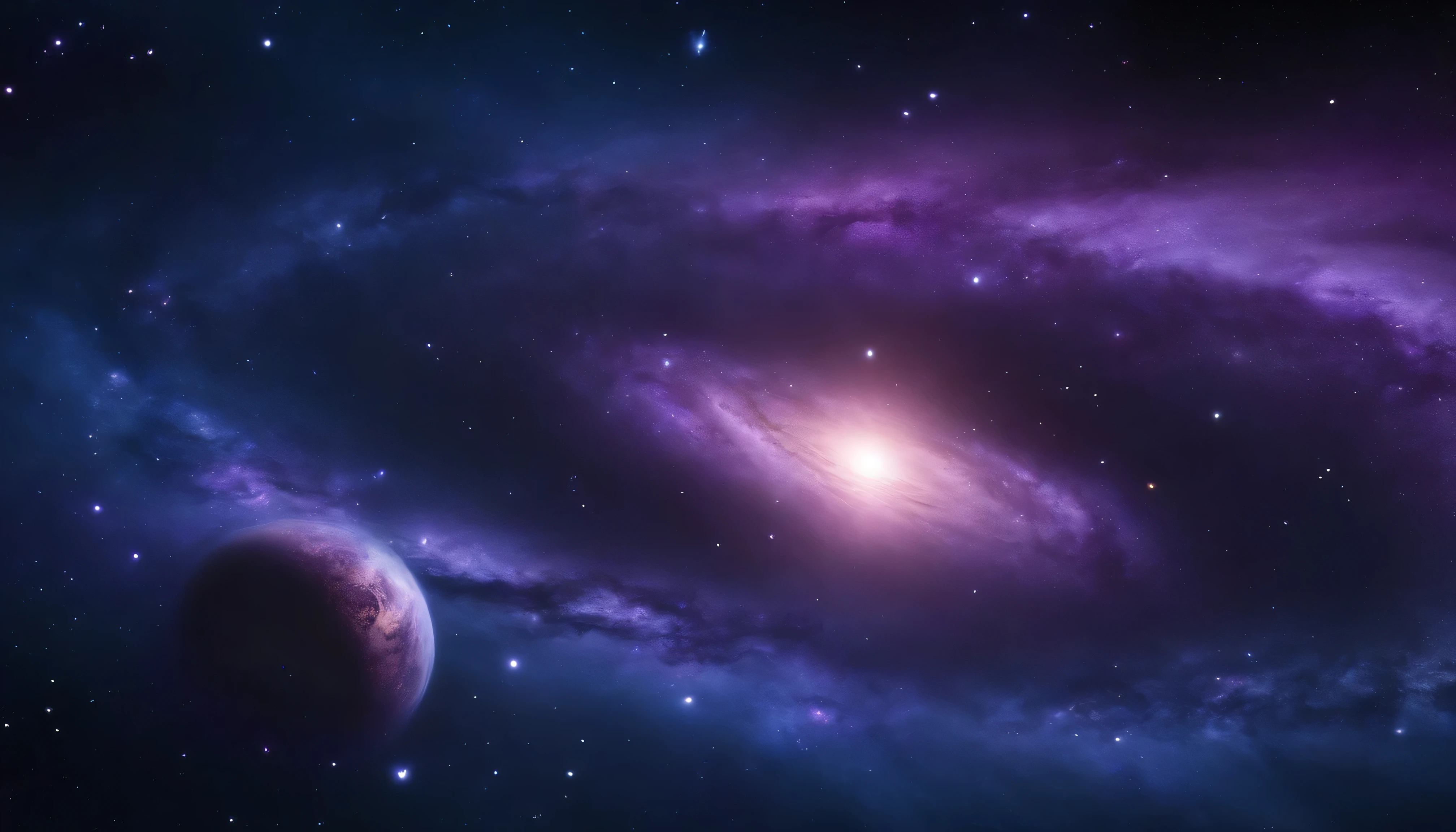 purple and blue galaxy, masterpiece, ultra realistic, hyper detailed, 4k, spacecore,