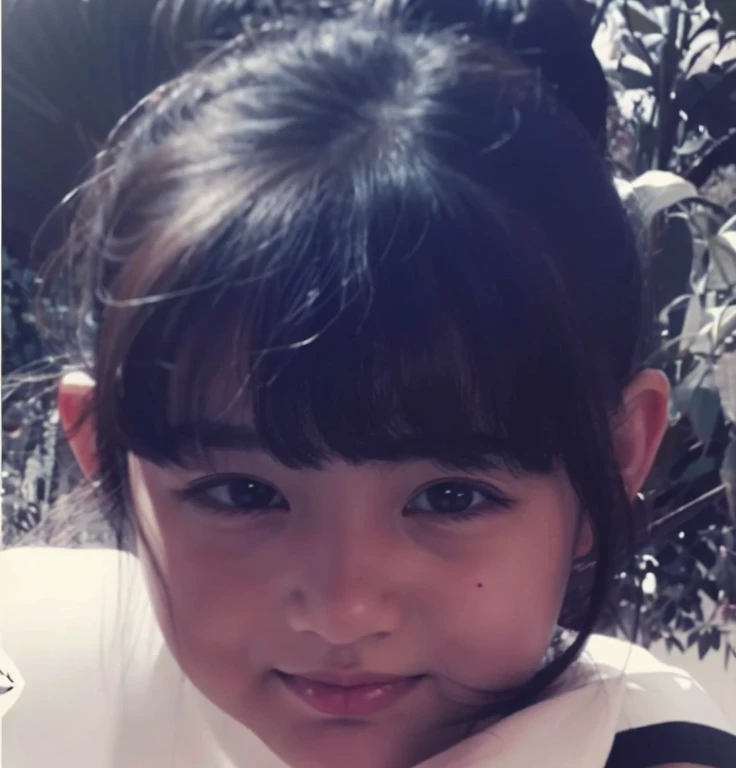 Remove text from a picture　Ucam black and white photo style、I would like it in pencil style。Eyeore and more、Small and thin、Make your eyes look droopy。Please make my nasolabial folds clearer.。more and more、Make your cheeks plump。