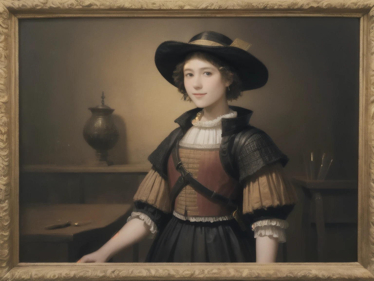 Masterpiece, best quality, hi res, 8k, hi res, 8k, award winning , (sharp focus, intricate, highly detailed) excellence, painting of a mayor of a small town