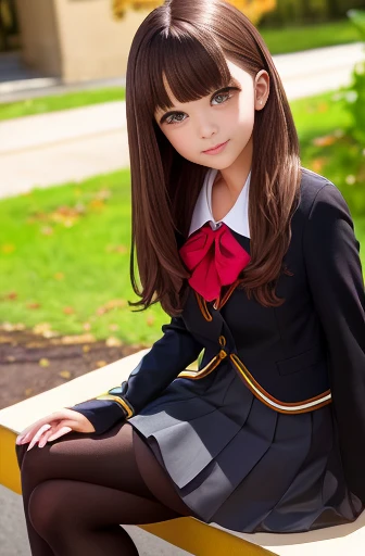 masterpiece, highest quality, Very detailed, figure, colorful, Fall colors, Depth of written boundary, Lens flare,

One girl, anime, Sitting, Black Hair, View your viewers,School, classroom, Pleated mini skirt , , serafuku, Black Pantyhose, Detailed skin texture, Detailed cloth texture, Beautifully detailed face,