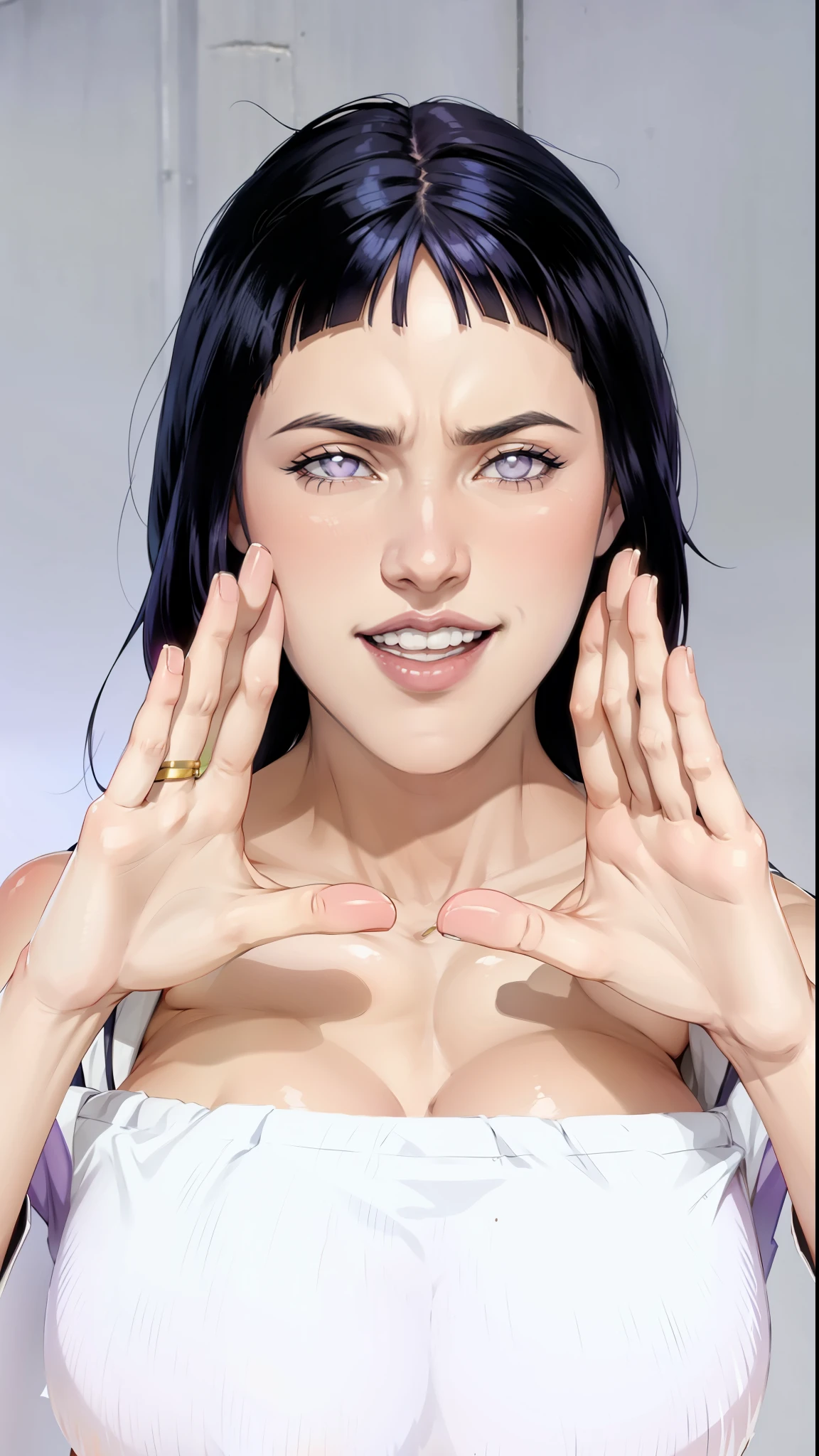 Hinata Hyuga, Uma Mulher Indiana Extremamente Realista, muito linda, Indiana, roupas Indians, Maquiagem Indiana, 