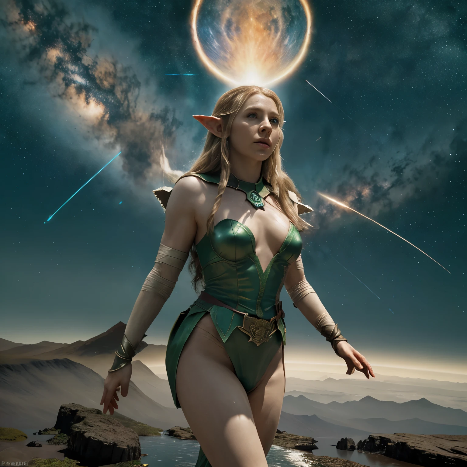 The elf herself embarks on an epic journey to find the crown of stars to save her people.