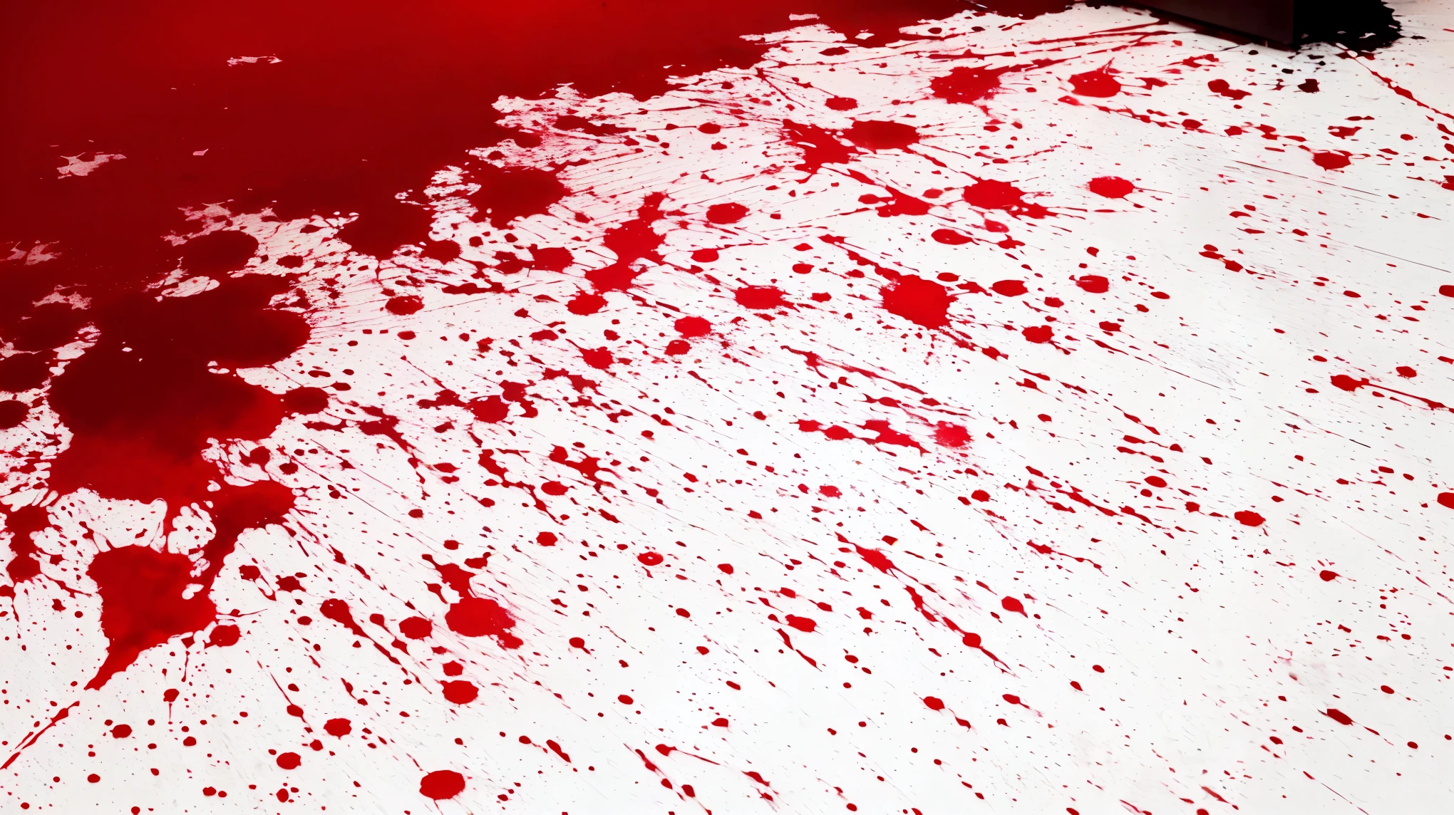 Blood splattered on the floor of a room with a red light, blood spatter, light blood spatter, Blood splatter, Blood splatters, There are puddles of blood on the floor, Blood splatter background, Blood Drop, 淡淡的Blood, Violent Blood, Blood, 身后有Blood, Lots of blood