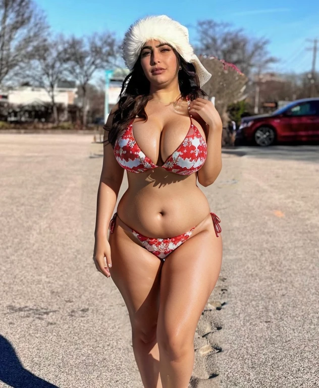 Very Sexy Bikini, curvy, curvy , curvy thighs, tanskin , large breasts, full cleavage, smooth legs