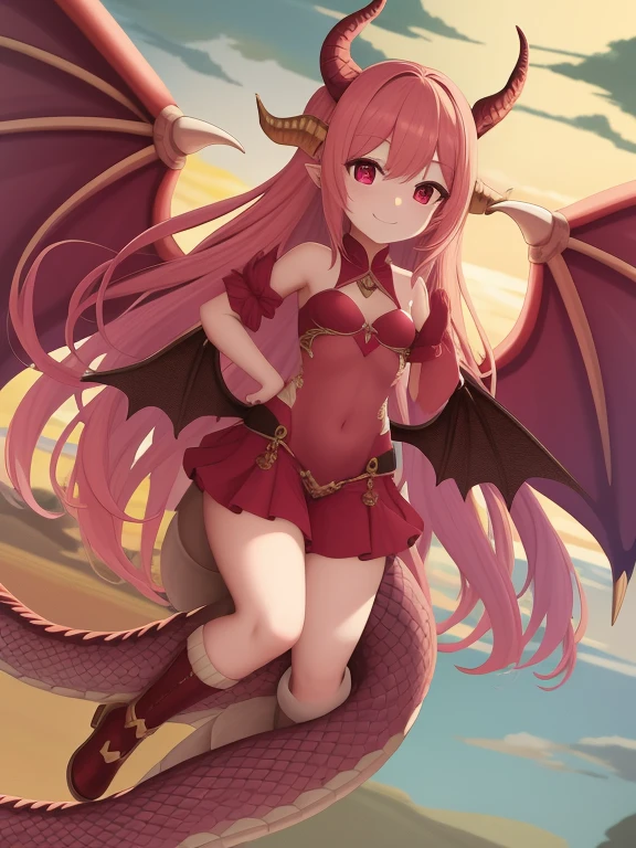 Lots of girls,
 All Dragon Girls,
 All Scale,
 All dragon horns,
 All Dragon Tail,
 All Dragon Wings,
 whole body,
 All smiles,
 masterpiece,
 highest quality,
 masterpiece,