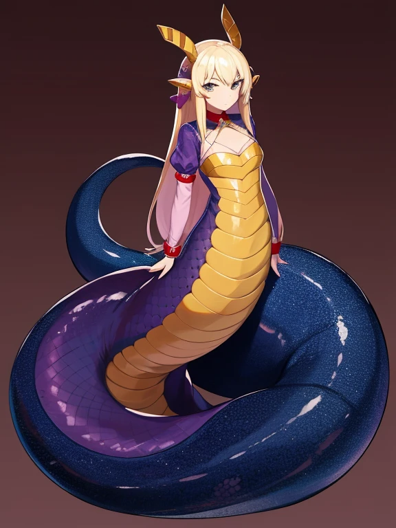 A who became a lamia,
Masterpiece,
Everyone is looking this way,
Full Body Shot