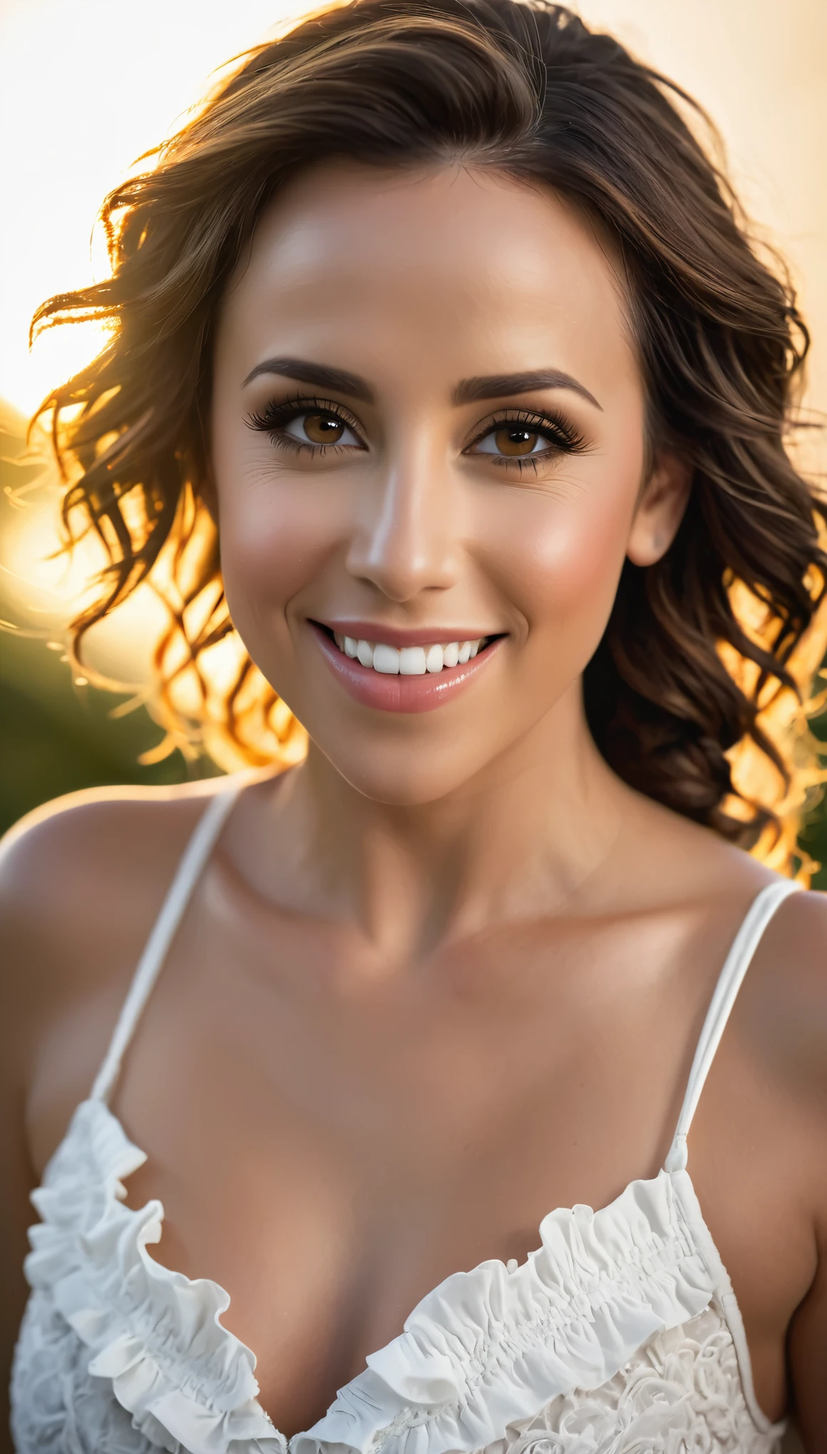 Lacey Chabert, Mulher bonita, deitada de quatro, Perspectiva do jogador, Reflexo de lente, f/2.8, 50mm, Leica, Braids, (obra de arte, Maximum quality, high resolution:1.4), 1 garota, 30 anos de idade, seios grandes, anjo, abdomen, textura dos poros da pele, HD 4K, 8k, foto, cinematic, retrato de corpo inteiro, realista, (8k, RAW foto, Maximum quality, obra de arte:1.2), (realista, foto-realista:1.33), melhor qualidade, olhos detalhados, Bonitinho, Luz natural, profundidade de campo, film grain, pele enrugada, afiado, detailed and realista woman, looking at the camera, ruffled lips, sorriso sexy, dentes perfeitos, soft Luz natural, fotography, magic fotography, dramatic lighting, fotorealism, super detalhado, blusa branca elegante e WR justo.Jeans UP com salto agulha plataforma.