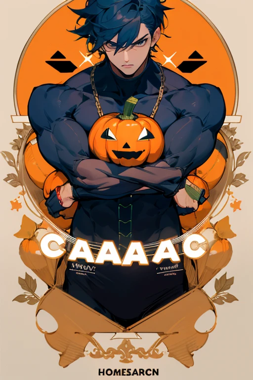 Hombre calabaza, musculoso