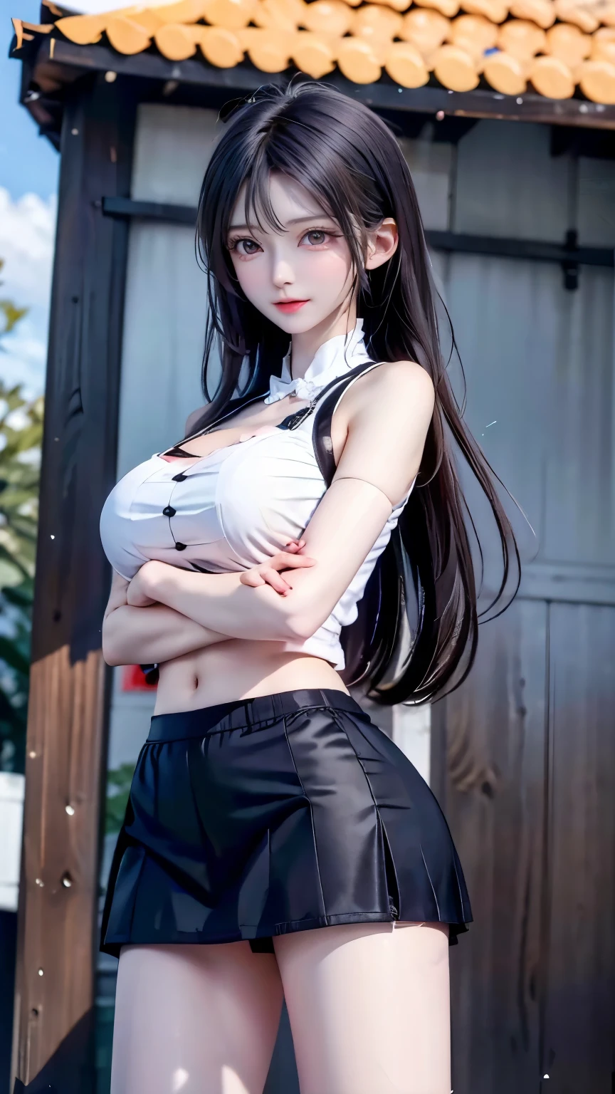 (Very delicate and beautiful:1.2)super model,,Big Breasts,Beautiful breasts,voluptuous,【bike shorts】,,【3girls】,,highest quality, High resolution, 8K,, Large Breasts,, Vivid details, ,Idol Group,mini skirt,With a gentle expression, he holds both hands out in front of him
