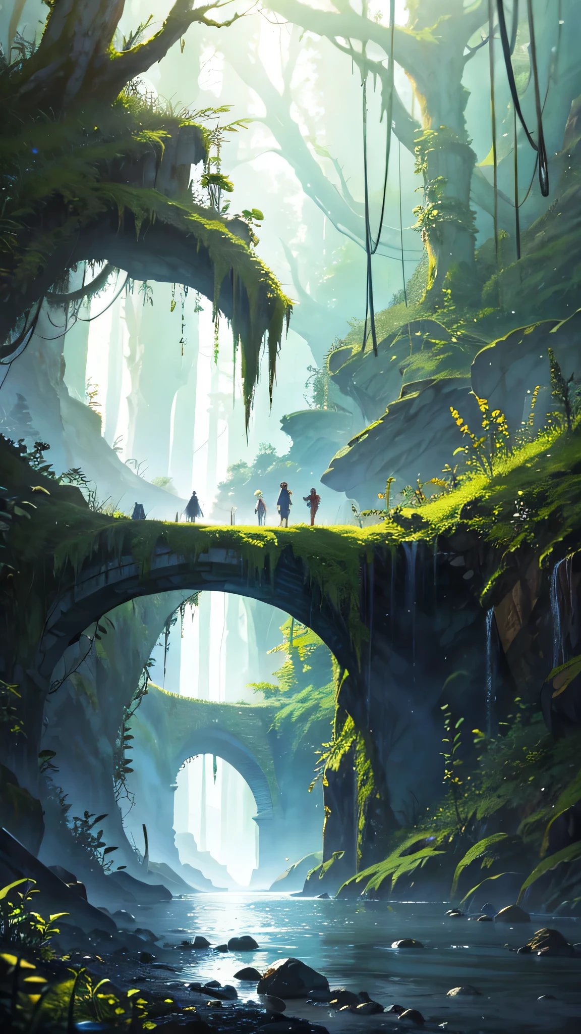 Ancient forest, It is expressed with very delicate and high-quality digital painting technology., Reach 8K resolution. This work、With its sharp focus、It&#39;s getting a lot of attention on the ArtStation website.。, Rich changes in light, Highly complex and detailed central structure. Inspired by artists like Lois van Baarle (Reusch), Ilya Kuvshinov, Studio Ghibli, The style of the website、The soft, watercolor-like colors capture the chibi-kawaii aesthetic.。.