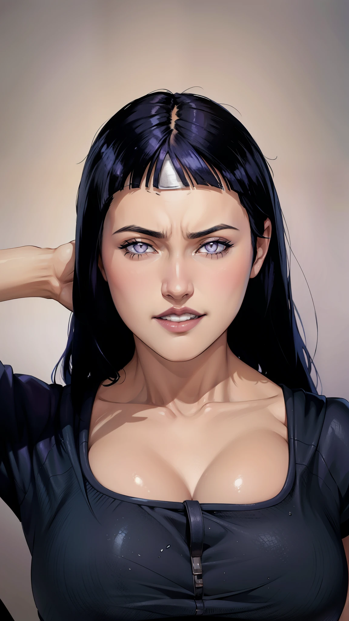 Hinata Hyuga, Uma Mulher Indiana Extremamente Realista, muito linda, Indiana, roupas Indians, Maquiagem Indiana,