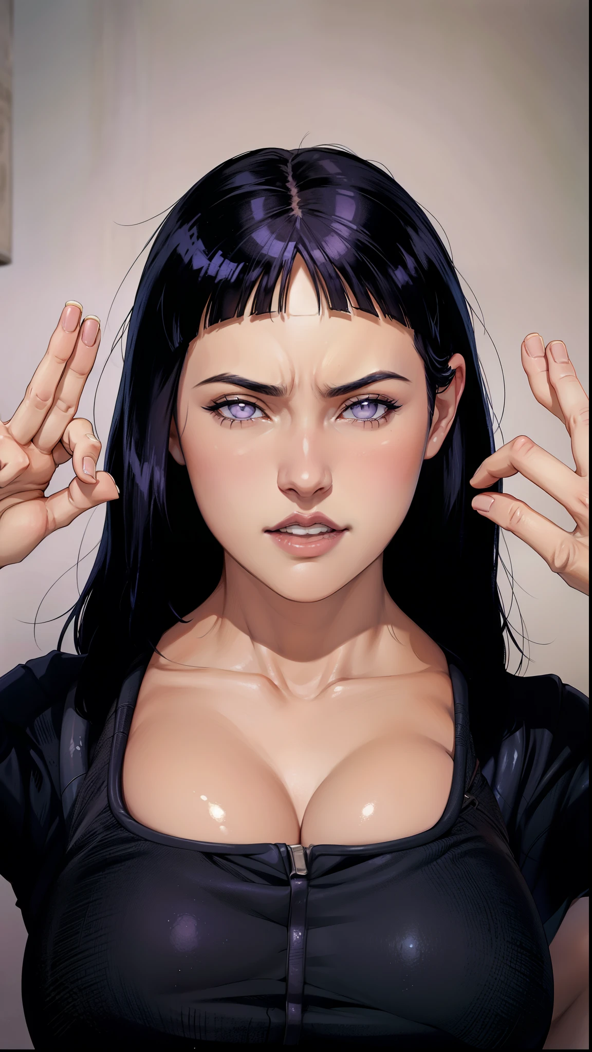 Hinata Hyuga, Uma Mulher Indiana Extremamente Realista, muito linda, Indiana, roupas Indians, Maquiagem Indiana, 
