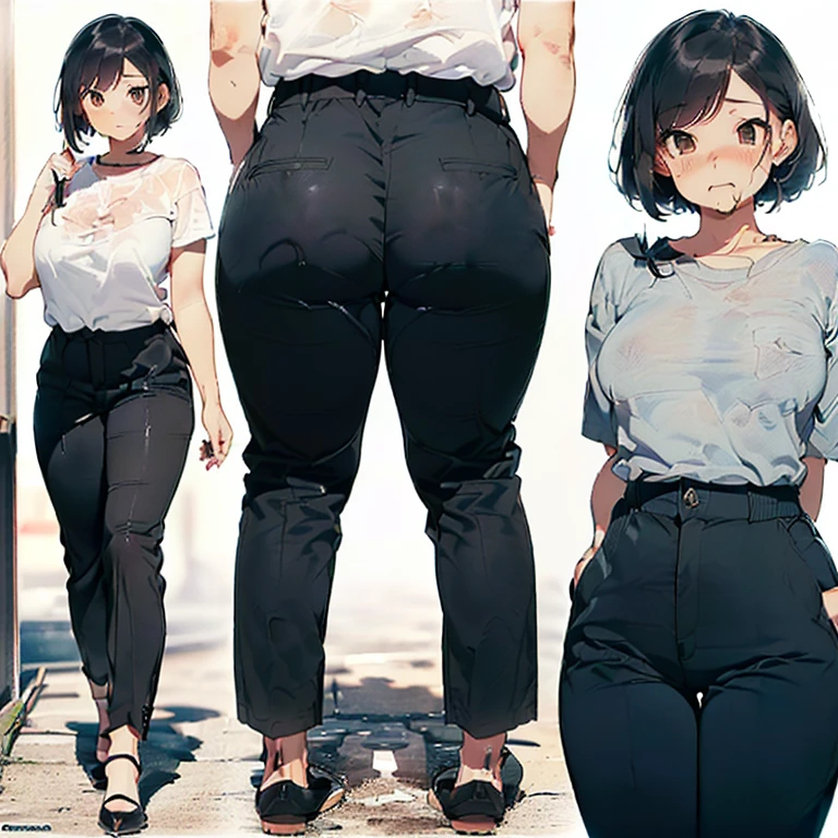 (must be follow these prompts:2),masterpiece, best quality, extremely detailed,photorealistic,(one woman:2),(alone:1.5),(genuine japanese looks:1.5),(japanese pretty woman:1.5),(adult woman but girly looks:1.4),(girlish face:1.6),(casual clothes on:1.4),(adorable face:1.4),(in tokyo:1.4),(a little plump face:1.5),(a little tiny height:1.3),(a little fat legs:1.3),(a little short regs:1.2),(a little plump hip:1.3),(natural face:1.8),(hardened chino pants is vital for her:1.5),(remarkable hardened chino pants on:1.5),(usual face:1.6),(must be her chino pants on:1.5),(she looks like japanese idol:1.5),(do not cut out her clothes:1.5),(normal body structures:1.9),(displayed one woman on single picture:2),(irresistible voluptuous body style:1.5),(must be fully clothes on:1.8),(a little plump japanese woman:1.2),(a little plump legs:1.3),(ejaculated in her arsehole again and again but her chino pants on:1.7),(she is very tired to faint away but her clothes on:1.8),(she looks exhausted with viscously clothes on:1.8),(her booty is too frousy but her chino pants on:1.7),(viscously arsehole and vagina but her chino pants on:1.6),(she looks like a lolita:1.7),(numerous cum in her vagina but her chino pants on:1.8),(unbelievably creampied but her chino pants on too much:1.8),(ejaculated in her pussy again and again but her chino pants on too much:1.9),(numerous cum on her crotch area behind her chino pants on too much:1.6),(oldest cum remains inner chino pants too much:1.9),(her chino pants thoroughly penetrated with oldest semen:1.6),(her arsehole is creampied but her chino pants on:1.8),(her arsehole is baggy after annual sex but her chino pants on:1.9),(repeated gang-rape to her double holes but invisible it beyond her chino pants far too much:1.9),(multiple raped and creampied every night but invisible it beyond her chino pants too much:1.9),(usual face and usual life:2.3),(gang-raped and creampied:2),(she is gruesome victim for endless raped and creampied too much:1.9)