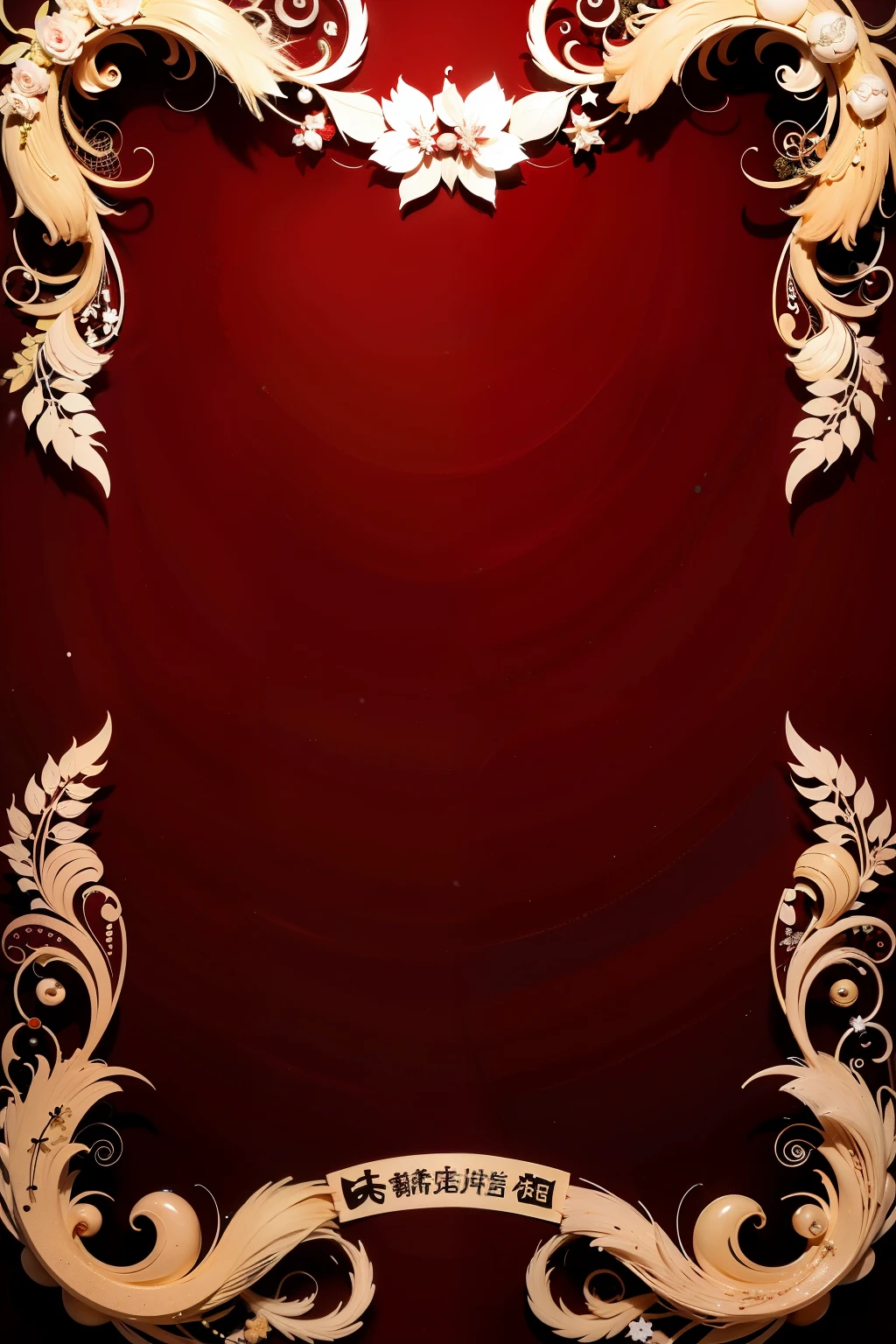 Wedding festive background board,The theme color is red,In the middle is a big double happiness character without characters,Just the background