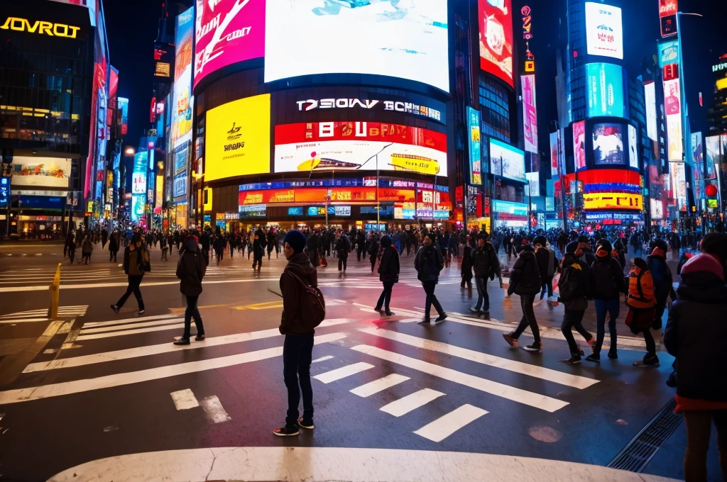 Shibuya scramble crossing,((ant's perspective)),
(low-angle),long exposure,light trail photo,
beautiful lighting, dynamic angle, photographic portrait, sharp,