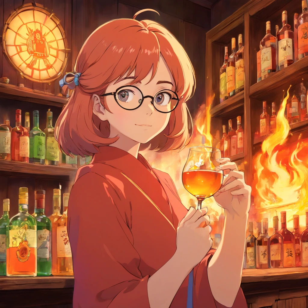 Land of Fire Glasses woman liquor