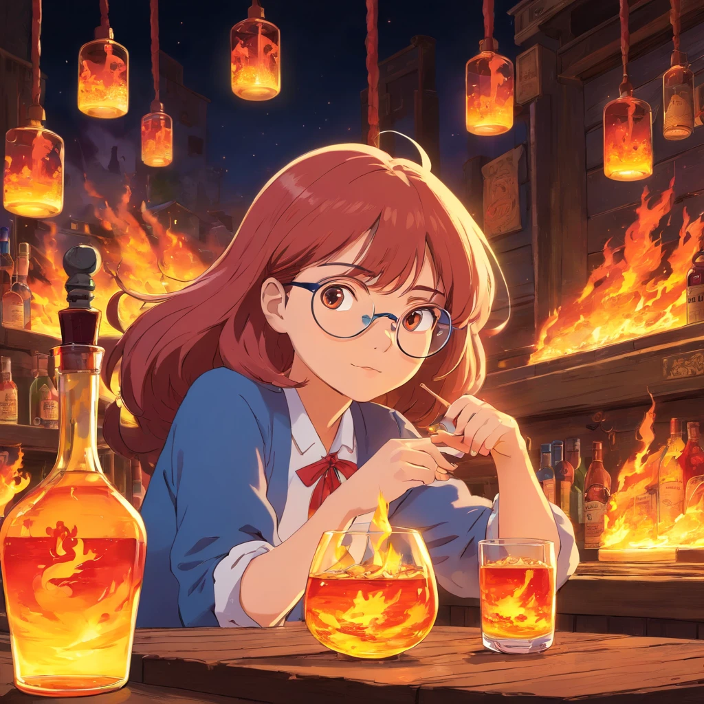 Land of Fire Glasses woman liquor