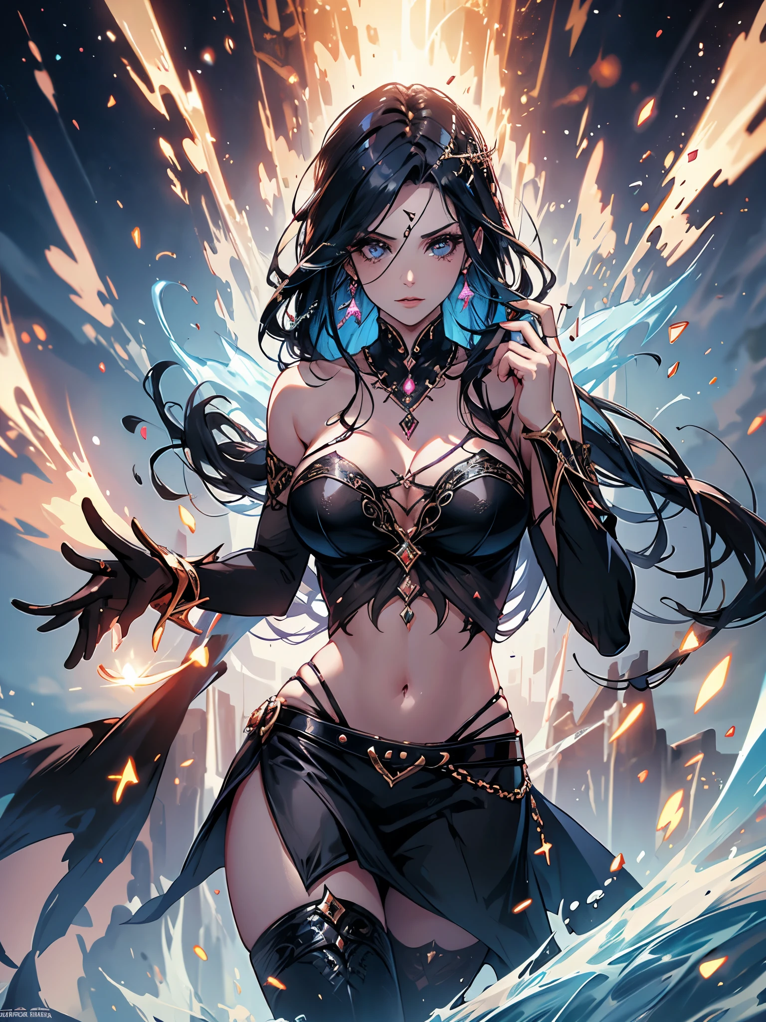 bruxa, RPG, Sorceress, Magia, Mulher ruiva