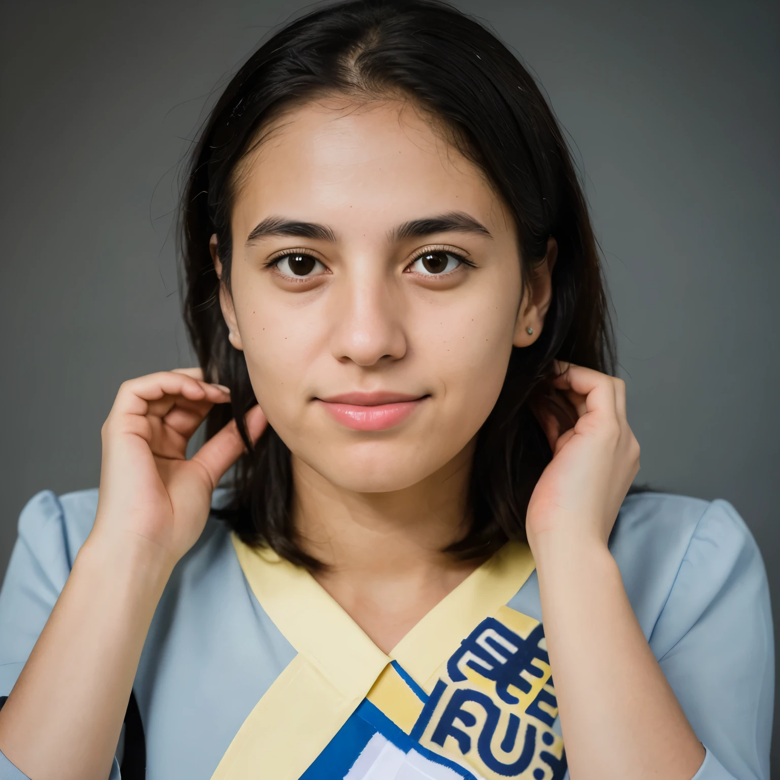 Create a logo with light blue and yellow colors for a pre-candidate for councilor named Rômulo Pontes, a left-wing candidate who promises to bring improvements to the society of São João da Barra