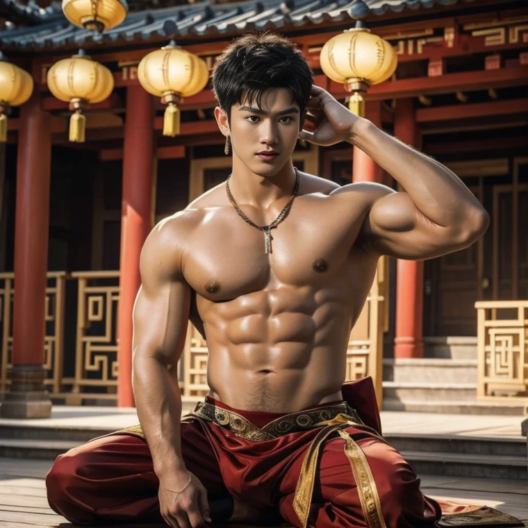 1 handsome Chinese guy，wet body, wet hair, 18-year-old male high school student，majestic，Who is Shi Yu?, Li Yuanbin, Kim Hyung Tae, Kim Hyung Tae, Yin Shishan, Wang Yi Bao, Li Xian , Leo Wu, Handsome Chinese muscular guy，Broad shoulders and narrow waist，A handsome guy wearing white brief, wet skinny brief, transparent brief underwear ( see through)，Form-fitting fabric contours the bust, bare chest，in a buddism pagoda，buddism statues background, detailed background, 4 hands tied over the head，Hands tied behind the head，hands tied top the head，Masculine and sexy，High，Muscles look good，manly, hairy body，Wheat complexion，black eyes（thin eyes 1：3），whole body image, bare butts, nice butts, big bulge , long big dick masturbate, perfect dick, erection dick in good shape, open legs, , Chinese Men God, Mythology, realistic, Chinese odyssy, super Handsome,manly, kpop idol, handsome korean actor, 20 years old,, detailed face, manly jawline, detailed mess curly styling hair, Topless, Muscles, big breast Athlete body, Full Frame,full body shoots, Sexy, realistic, human skin, tattoo breast, Professional studio Lighting, long red tibet wedding Outfit, jade and golden pendent all over , detailed jewery in dress, earings,Chinese ancient wedding Background,out door, super detailed background,look at camera , open mouth, sexy Underneathe Underwear, tibet Warrior, Hanfu red wedding dress, tibet Male, tibet Nobel, Seduce , bare chest , tattoo chest, tattoo arms, tattoo hands, tattoo back, tattoo legs , big juicy butts
