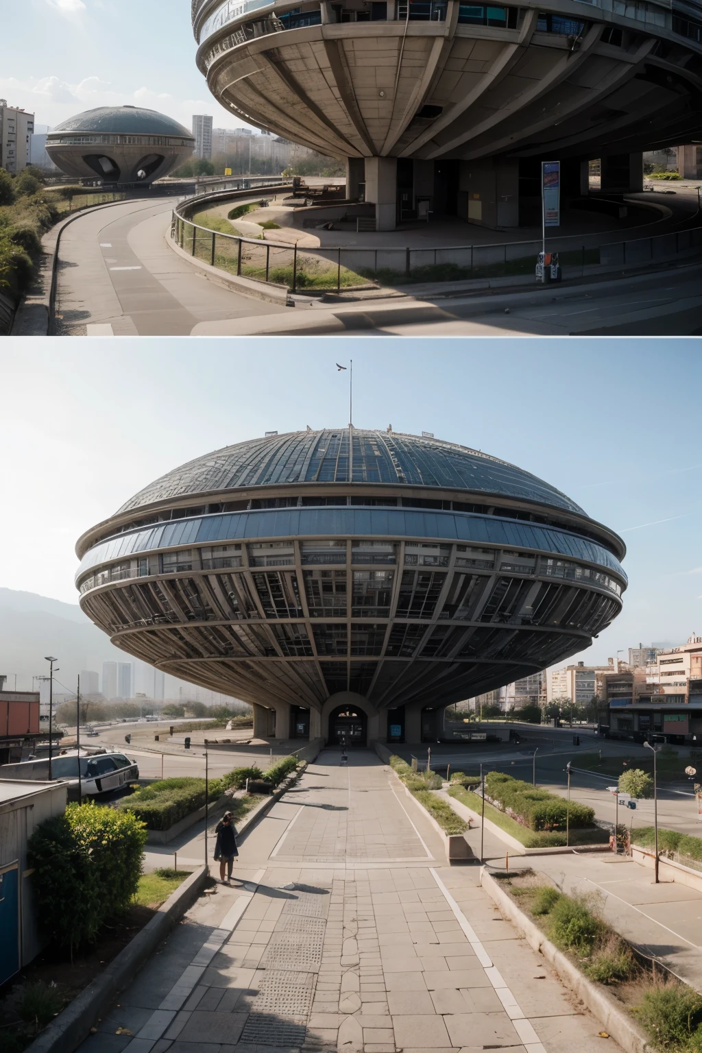 Una ciudad futurista, urbanizada de la mejor manera posible, where nature and technology coexist harmoniously.