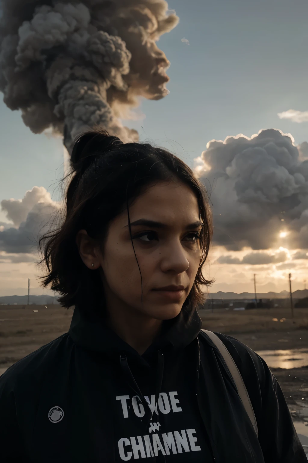 Create for me an image of harsh social criticism about climate change 