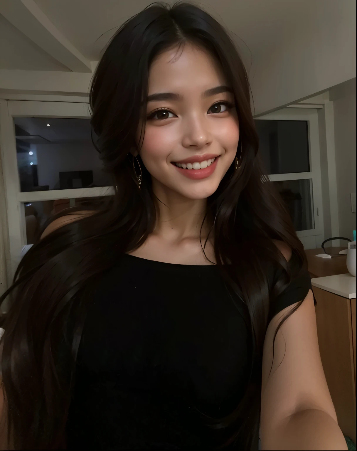 Jenny sorrindo, sorriso bonito, belo sorriso, 16K, Ethereal beauty, 16K maximum quality, maior qualidade, mais alta qualidade, Qualidade e detalhes mais perfeitos, Rosto perfeito e beleza, fios loiros e perfeitos, cabelo loiro, belos fios, cabelo lindo, extreme perfection, qualidade surreal de perfeita, the highest possible resolution