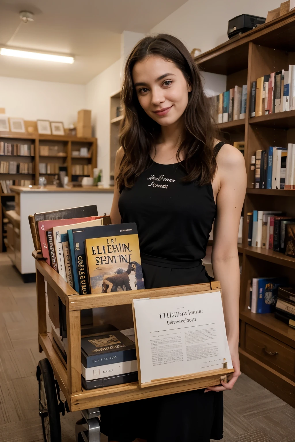 Literary Wagon**! 📚🐎 Imagine a charmosa cena: a cart pulled by a horse, repleta de livros, deslizando pelas ruas estreitas de uma pequena cidade. As rodas rangem suavemente, e o cavalo, com olhos curiosos, parece compartilhar o entusiasmo dos leitores.

Nessa biblioteca itinerante, the shelves are improvised, made from wooden planks, e os livros repousam em suas lombadas coloridas. Some volumes are old, with yellowed pages and the smell of history. Others are new, com capas brilhantes e promessas de aventuras emocionantes.

the librarian, um apaixonado por literatura, smiles at passersby while offering recommendations. Ele conhece cada livro como se fossem velhos amigos. "Experimente este romance", diz ele a uma senhora idosa. "And for you, jovem aventureiro, talvez essa fantasia seja perfeita."

Children run around the wagon, eager to choose their literary treasures. Elas seguram os livros com cuidado, como se fossem p