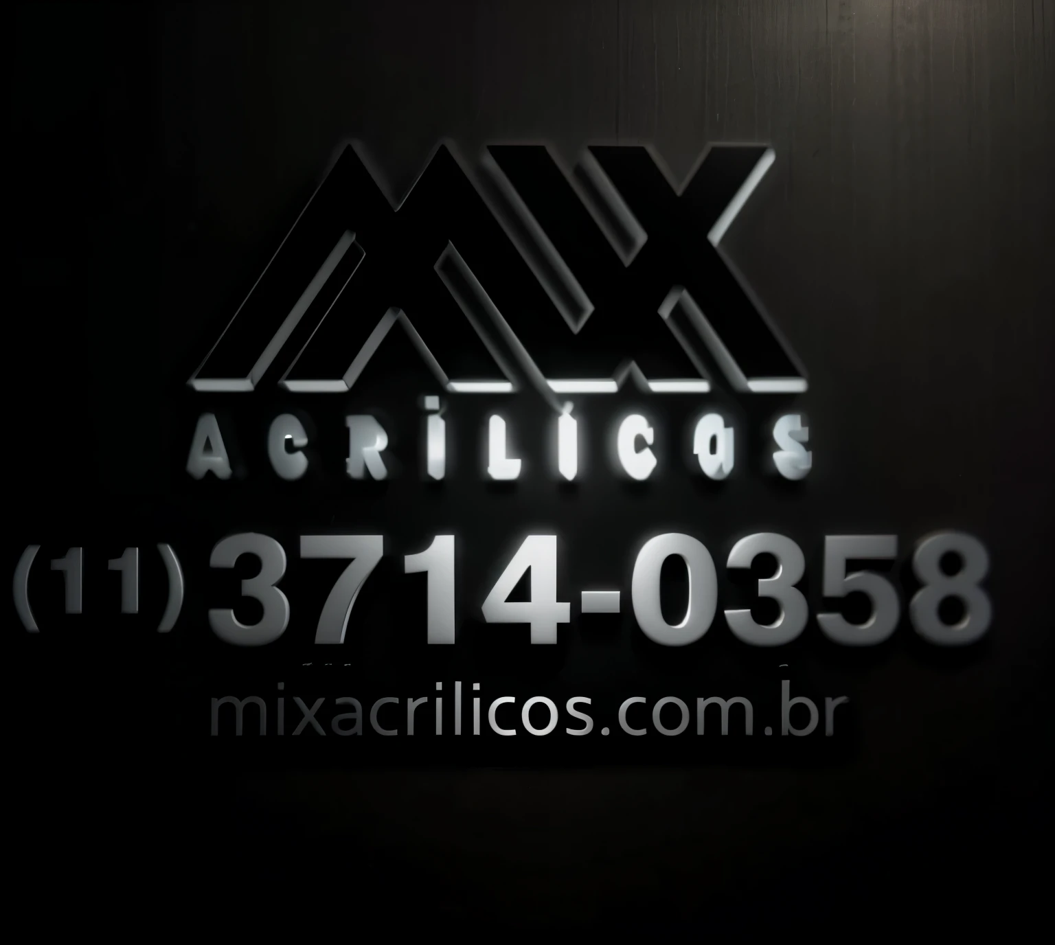 Create in maximum vector letters in brushed steel color and black background sharp image in 4k