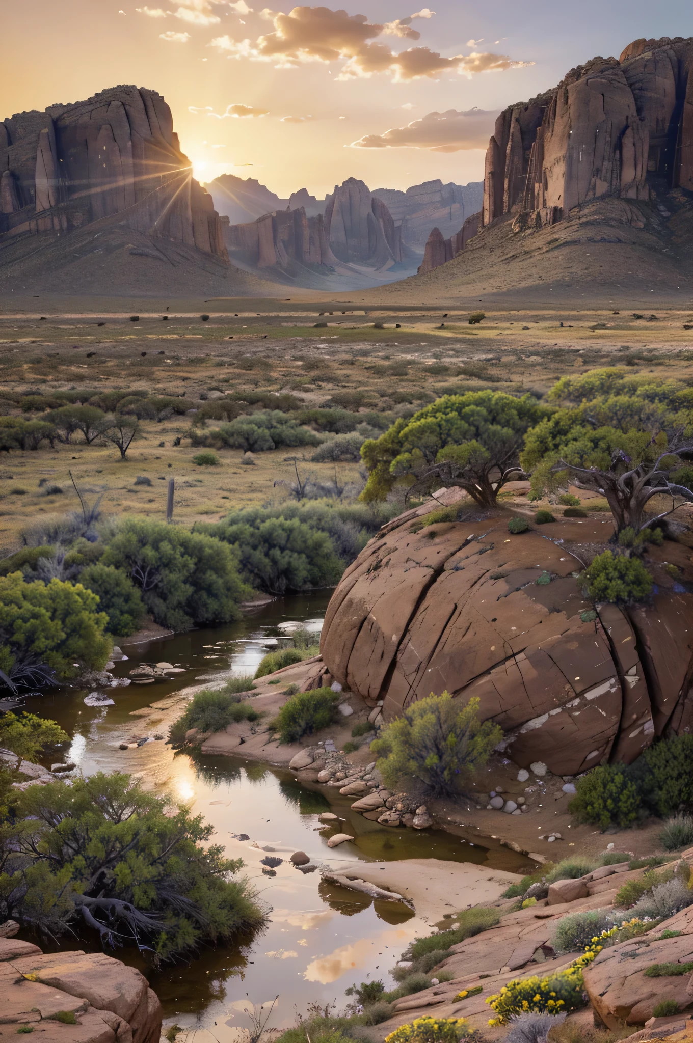 Spitzkoppe Nature Reserve is a magnificent landscape that showcases the beauty of Namibia. The prominent features of this nature reserve include massive granite peaks, sweeping plains, and an abundance of wildlife. To capture the essence of this stunning location, I suggest the following prompt:

"majestic granite mountains, breathtaking plains, captivating wildlife, vibrant flora and fauna, crystal-clear waterholes, wildlife interactions, awe-inspiring sunsets, picturesque landscapes, golden savannah, rich biodiversity, diverse ecosystem, dramatic rock formations, tranquil atmosphere, remote wilderness, untouched natural beauty, vibrant colors, striking contrasts, surreal scenery, hidden caves, ancient rock art, magical sunrises, secluded trails, adventurous hiking routes, starry night skies, peaceful solitude, nature's masterpiece:1.2, ultra-detailed textures, realistic rendering:1.37, vivid colors, dynamic lighting, fine brushstrokes, high-definition image quality, studio lighting, HDR, UHD, incredible depth of field."

Please note that the prompt has been structured to capture the essence of the Spitzkoppe Nature Reserve, focusing on its unique features, such as granite mountains, wildlife, landscapes, and natural elements. The additional details, image quality, art style, and lighting elements enhance the overall prompt, making it more engaging for Stable Diffusion to generate high-quality and visually appealing images.