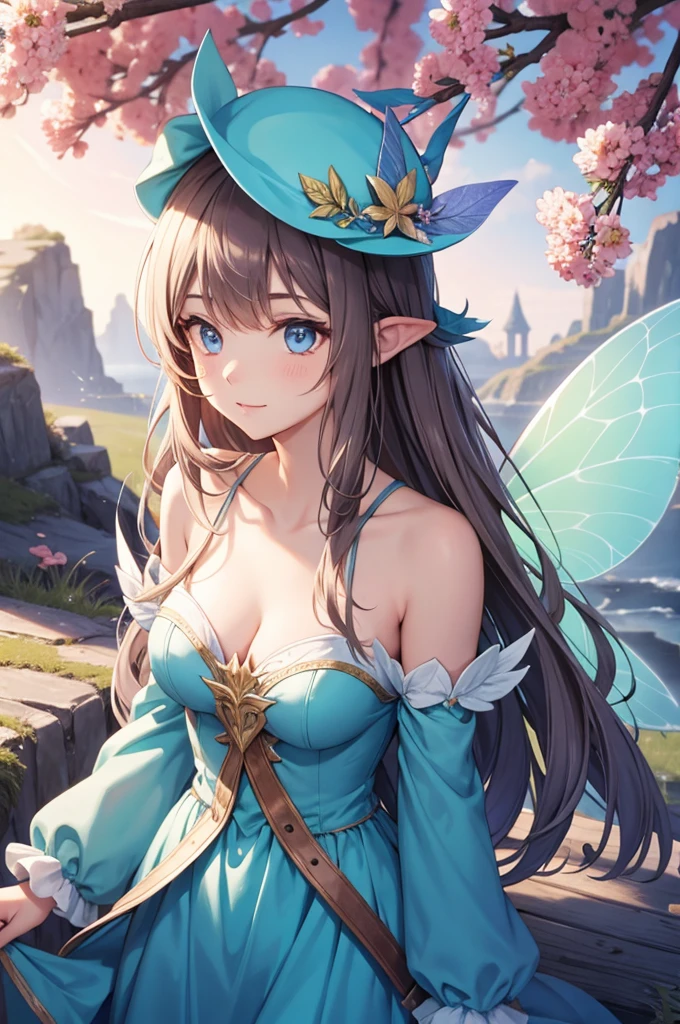 ( Absurd, High quality, ultra-detailed, masterpiece, concept art, smooth, highly detailed artwork, hyper-realistic painting ) , tiny , cute, whole body, Romantic, Vivid, dreamy, fantasy, fairy wings, fantasy fairy city, enchanting glow, very detailed art, reveal clothes, sexy lace underwear,  transrarrent clothnes, perky niples, young pregnat, playful, mischievous, smile, city of fairy, stylish sexy fairy, on a city street full of fairies