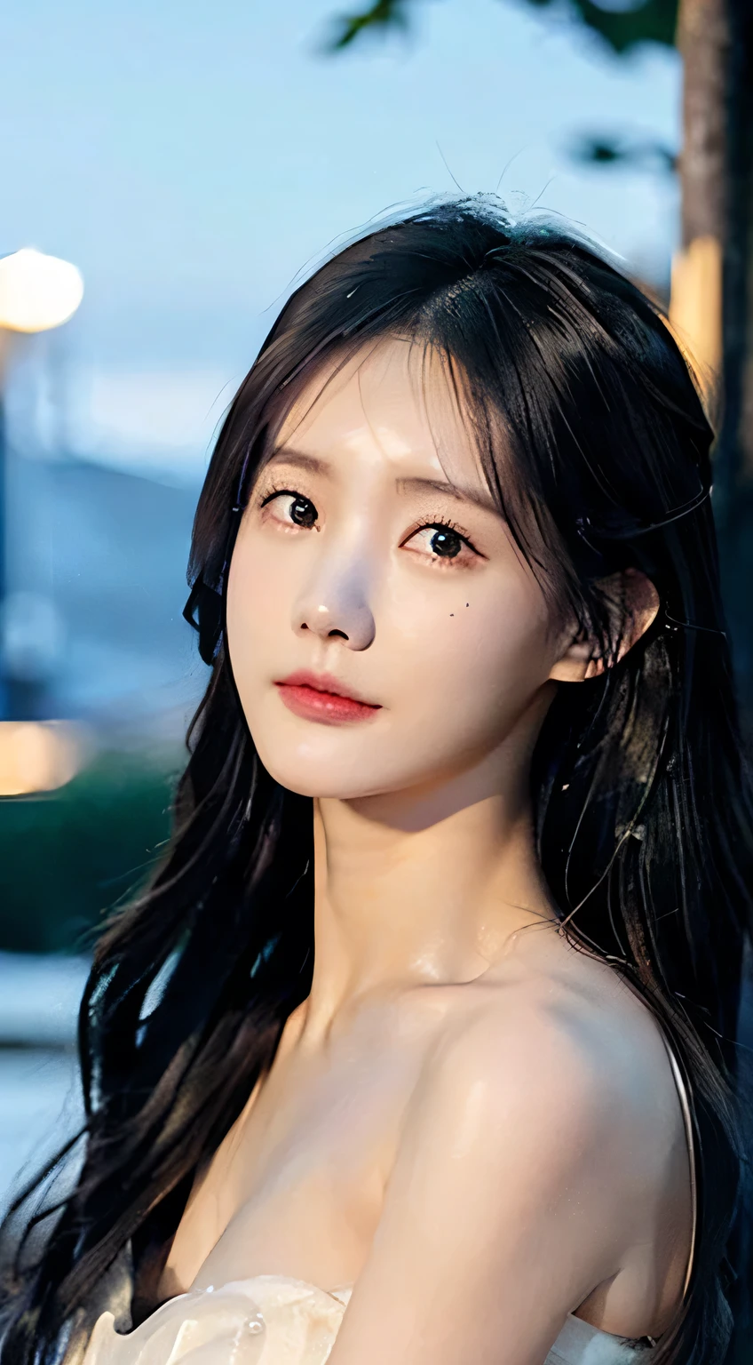 、(Top quality,masterpiece:1.3,Ultra-high resolution,),(Ultra Detailed,Caustic lines),(Photorealistic:1.4,RAW Shooting,)Ultra-realistic capture,Very detailed,High Definition 16K for human skin、 Natural skin texture、、Skin looks healthy and even-toned、 Use natural light and color,A woman,Kawaii,Dark-haired,Medium-length hair,(Depth of Field、Chromatic Aberration、、Wide lighting range、Natural shade、)、(Outdoor lighting at night:1.4)、(Snow Scene:1.2)、(Hair blowing in the wind:1.1)