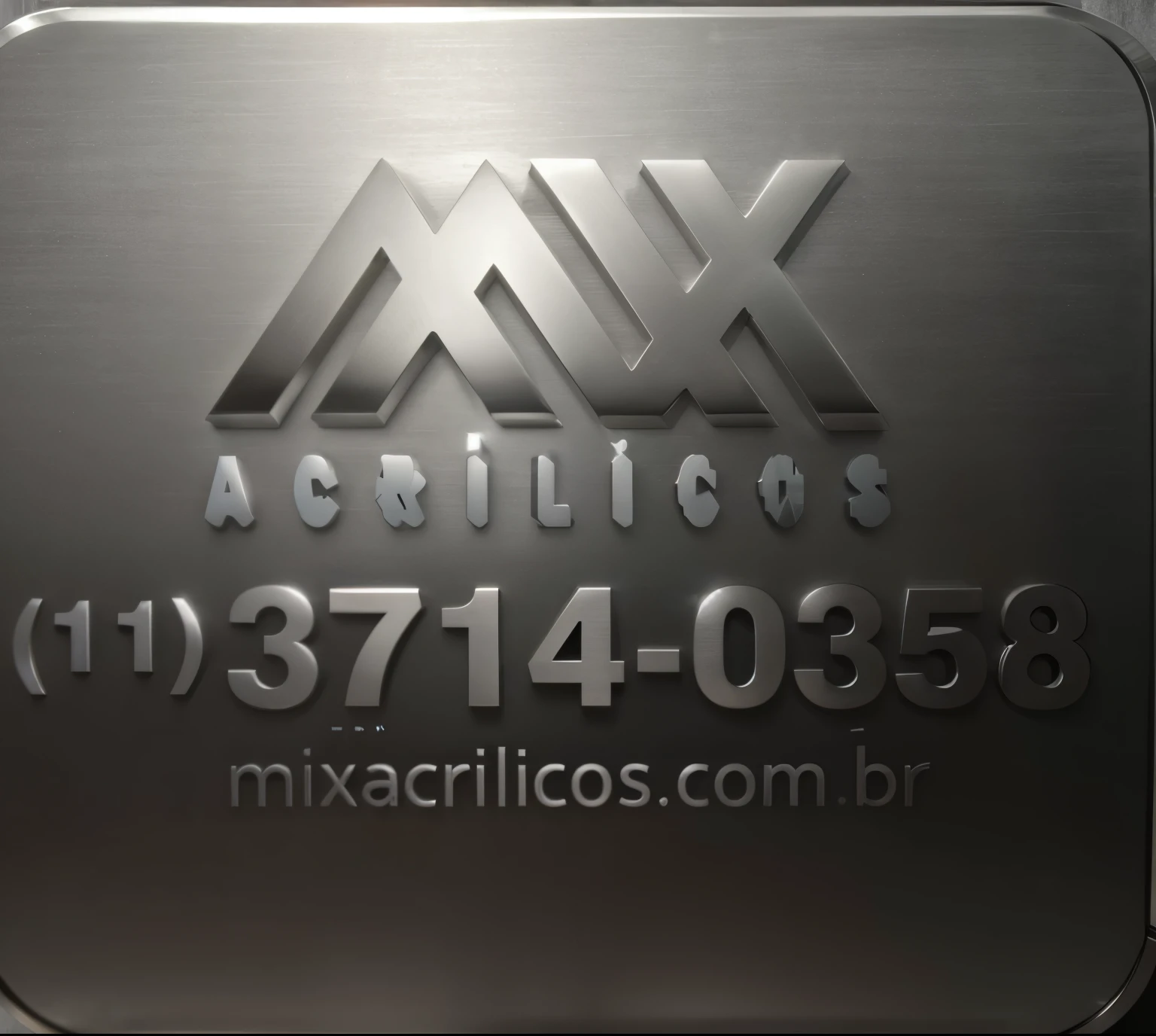Maximum vector image recopy,Except that (letter colors in silver brushed steel), e (fundo preto). Alta nitidez