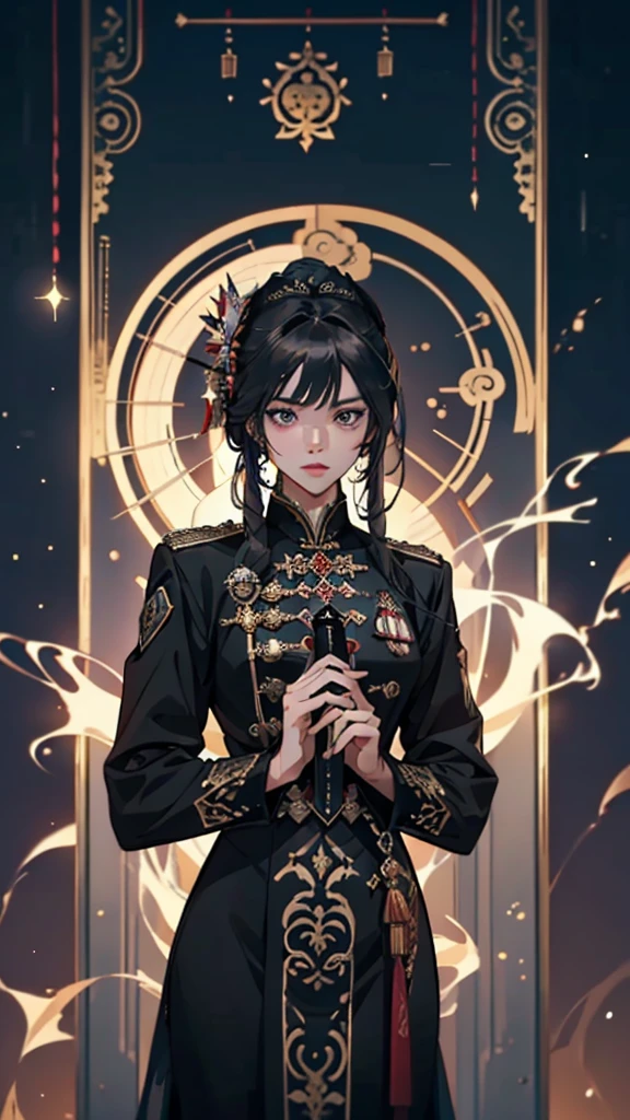 （（（Emperor and Empress 1.2））），Black Ming uniform，super detail, UHD, masterpiece, ccurate, textured skin, super detail, high details, high quality, award winning, best quality, highres, 1080P