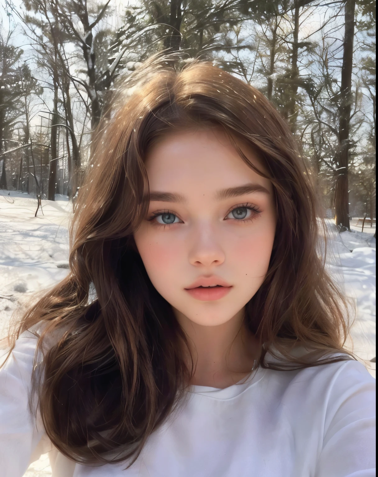 a close up of a woman with long hair and a white shirt, portrait sophie mudd, perfect face ), dasha taran, instagram model, barbara palvin, extremely beautiful face, beautiful model girl, style of julia razumova, portrait of barbara palvin, anastasia ovchinnikova, sydney sweeney, joey king, beautiful young girl, russian girlfriend