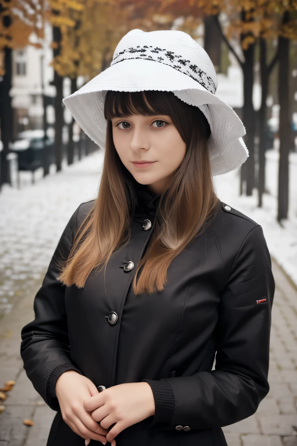 a black and white photo of a woman in a hat and jacket, by Elsie Few, by Josef Capek, by Carlo Carrà, maria panfilova, anna kovalevskaya, by János Valentiny, nadezhda tikhomirova, by Lucia Peka, by Ludwik Konarzewski
