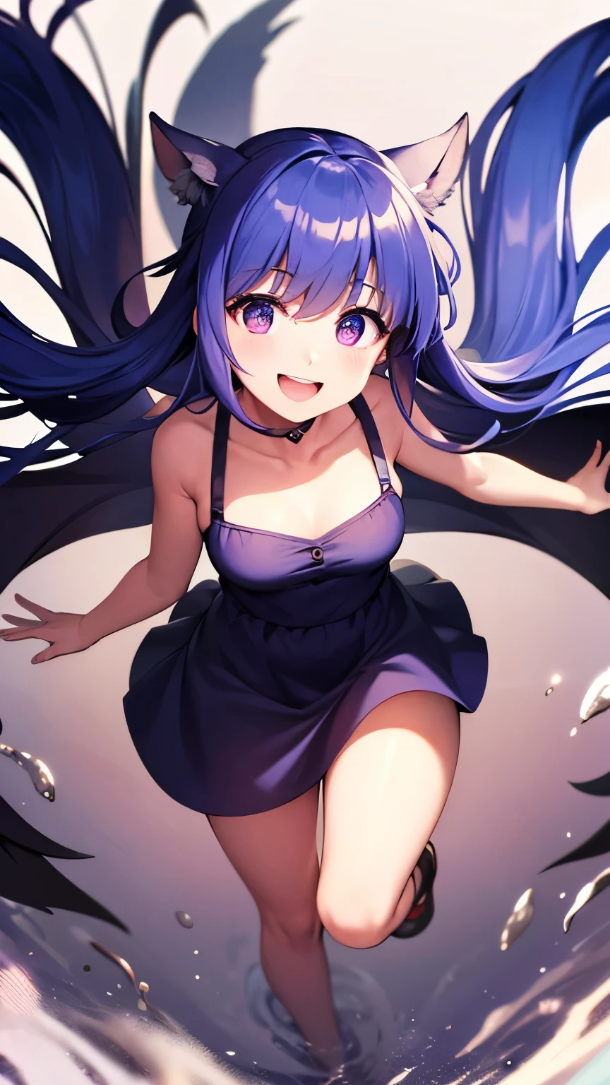   looking at viewer crazy eyes crazy smile full body furude 