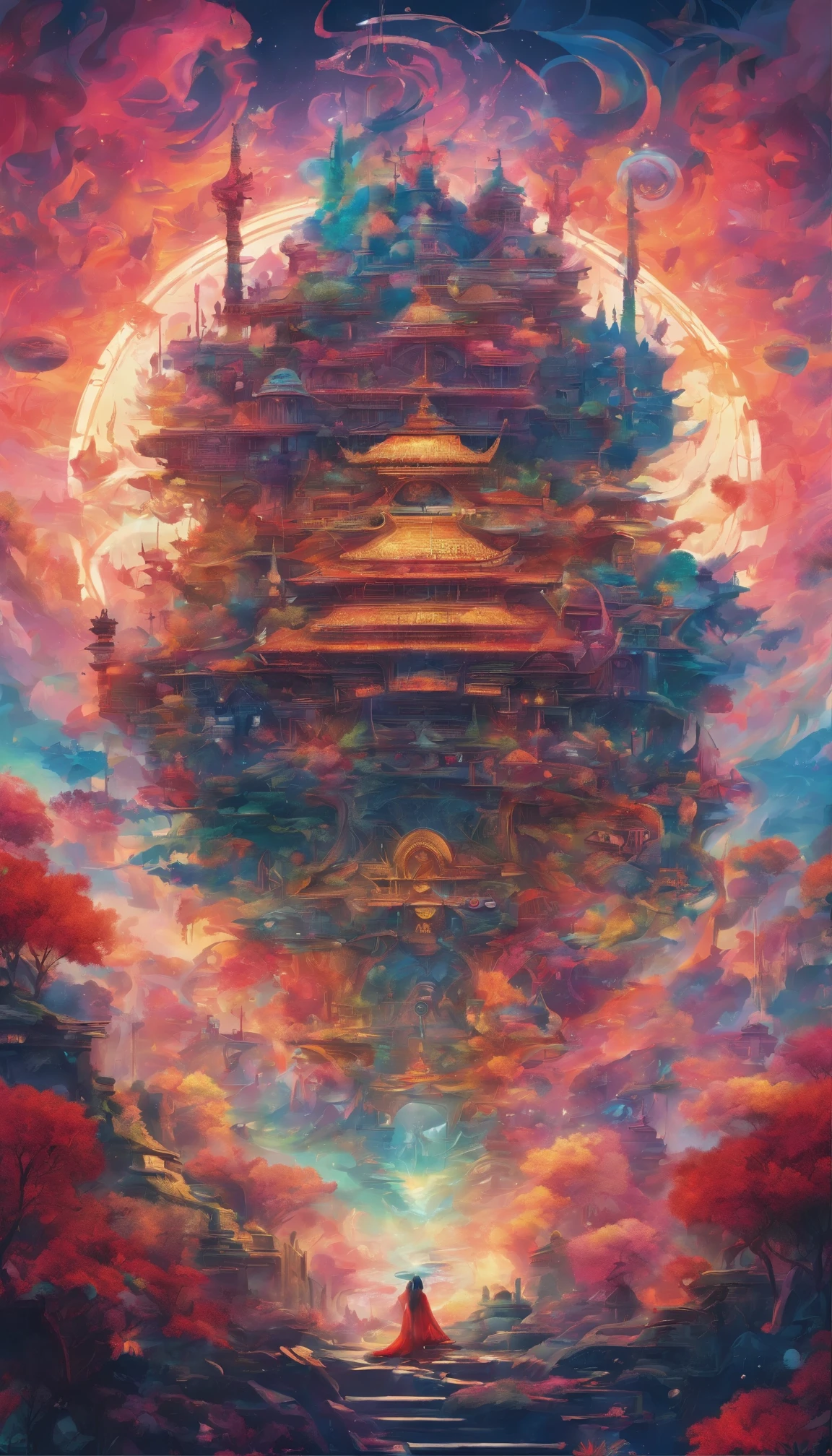 In this captivating depiction、The essence of artificial intelligence is vividly expressed.、Complex symbols and luminous circuits intertwine in harmony.、It displays a striking convergence with a rich and fascinating array of vibrant and captivating colors.。The brilliance of AI digital geometry、Its vibrant palette is perfectly balanced against a captivating backdrop.、It's a visually stunning and thought-provoking masterpiece.。From the sharp edges of the circuits to the dynamic interplay of light and shadow、This piece is made with great attention to detail.、Elevated to the pinnacle of digital illustration、leaves a lasting impression on the viewer。