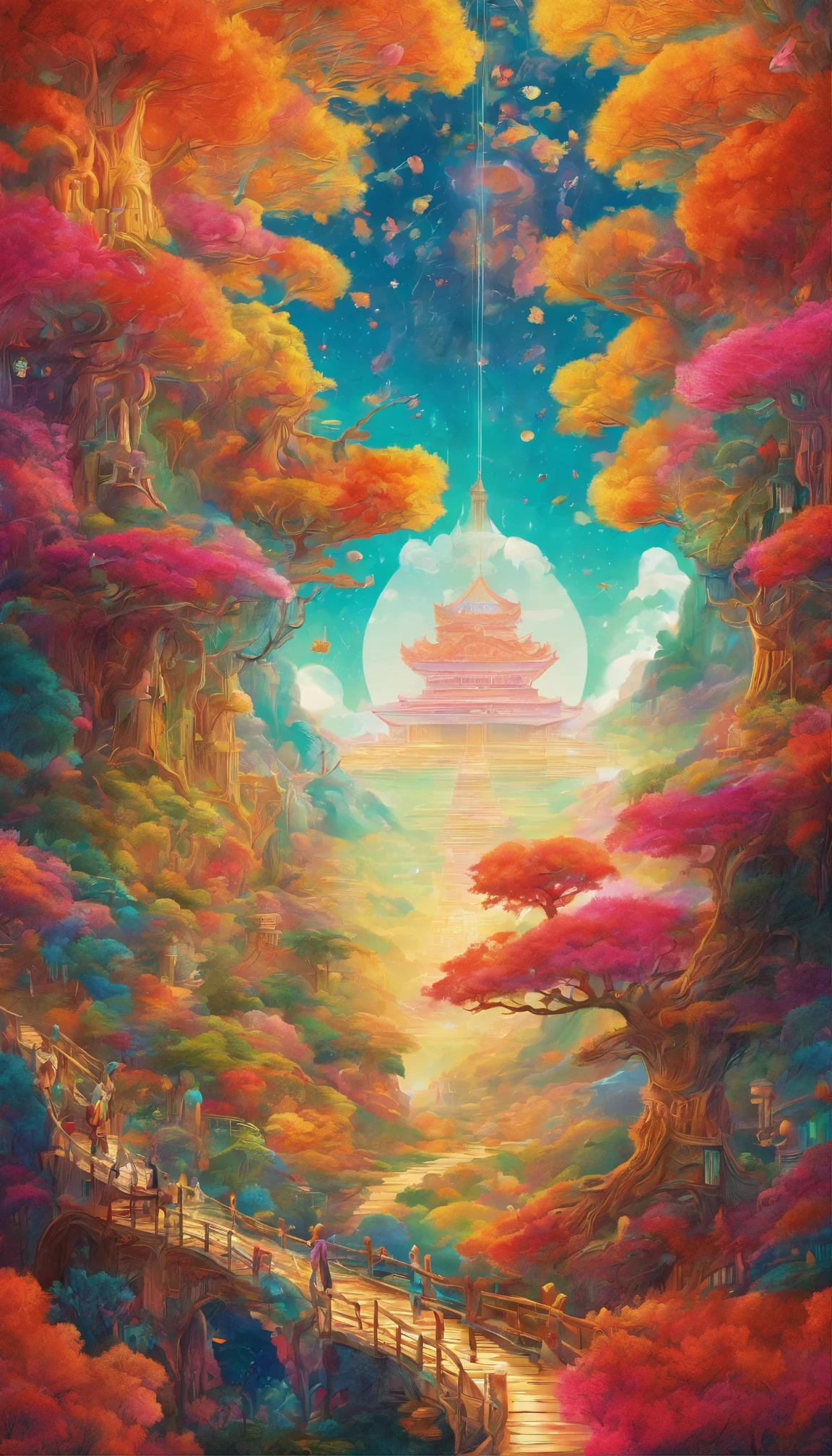 In this captivating depiction、The essence of artificial intelligence is vividly expressed.、Complex symbols and luminous circuits intertwine in harmony.、It displays a striking convergence with a rich and fascinating array of vibrant and captivating colors.。The brilliance of AI digital geometry、Its vibrant palette is perfectly balanced against a captivating backdrop.、It's a visually stunning and thought-provoking masterpiece.。From the sharp edges of the circuits to the dynamic interplay of light and shadow、This piece is made with great attention to detail.、Elevated to the pinnacle of digital illustration、leaves a lasting impression on the viewer。