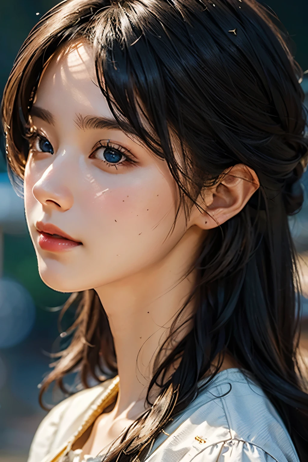 (highest quality, 8k, 32k, masterpiece, Ultra-high resolution):1.2, Blurred Background, Great photos with beautiful saturation, Ultra-high resolution,(Realistic:1.4)),Deep Shadow,(highest quality), ultra Realistic,32k,Highly detailed CG Unity 8k wallpaper, highest quality, (Detailed face, Perfect Face, Perfect Eyes, Realistic eyes),(Clear Face),(Black Hair)