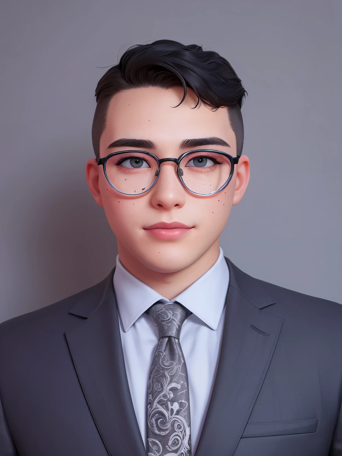 A close up of a person wearing a suit and tie - SeaArt AI