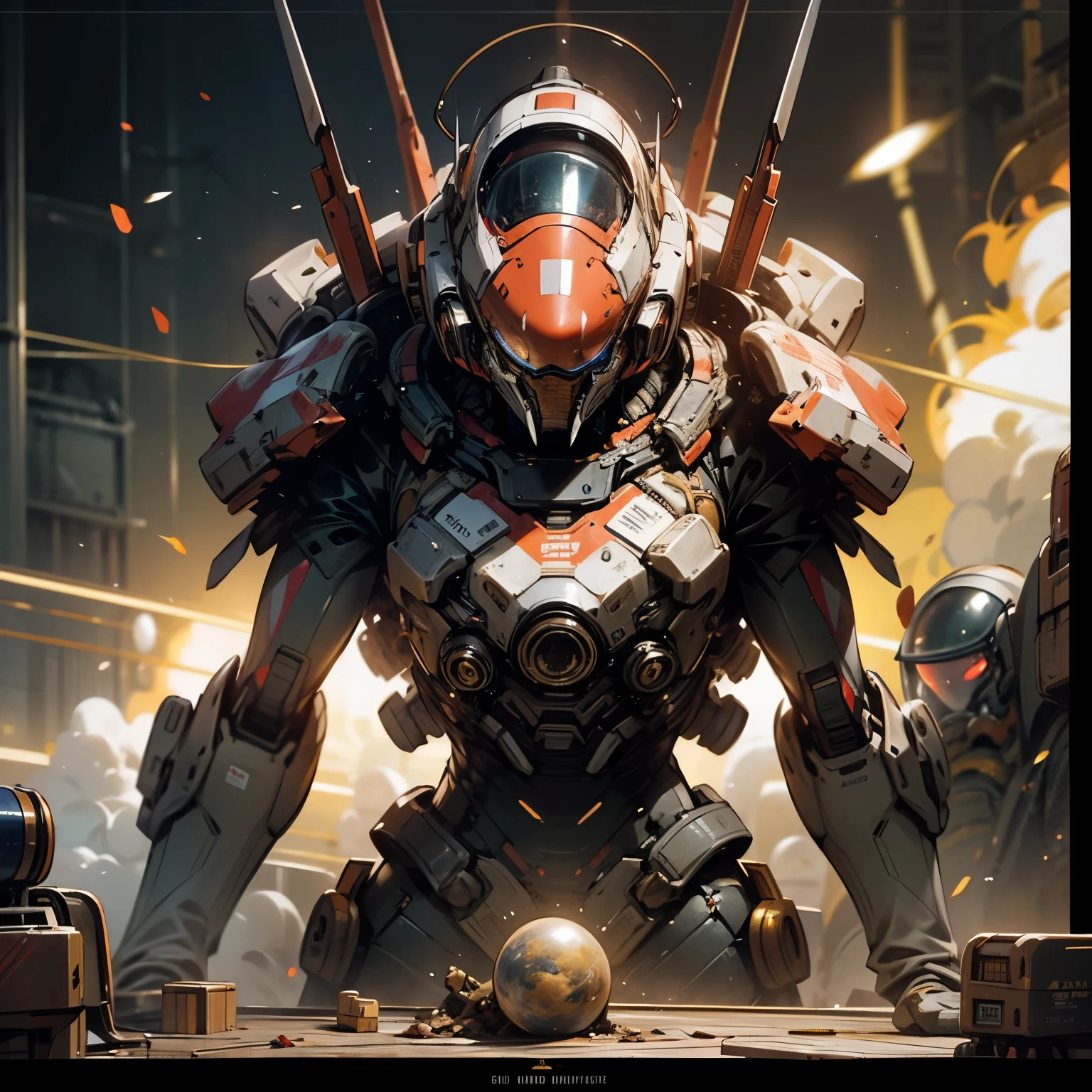 World War,countless warriors,cockpit view,planet,explode,Tragic,Droid,Knights of Sidonia,masterpiece,High Detail,Perfect composition,Golden Ratio,8k