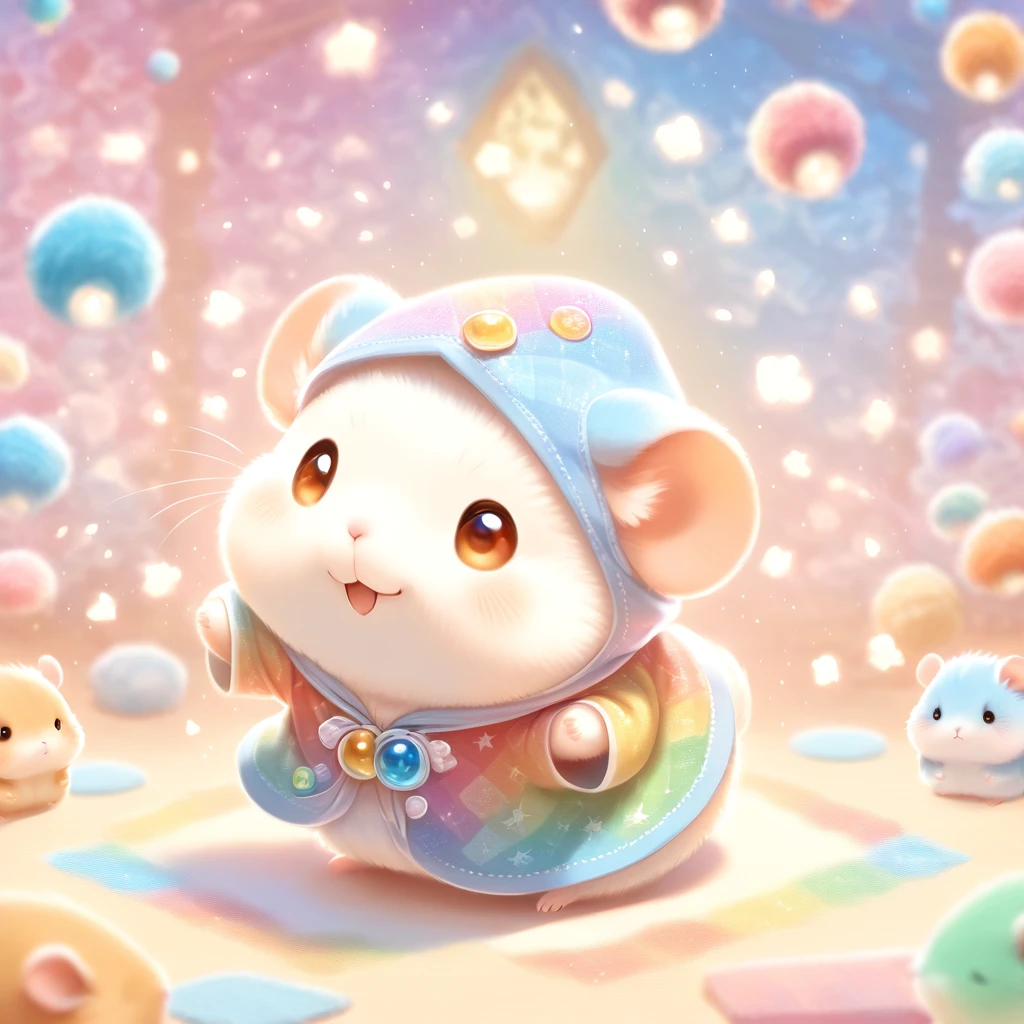 cuteAn illustration,hamsterの幼稚園,hamsterの親子:animal:cute:Get close:sleep:comfortable and warm:looks happy,An illustration,pop,colorfulに,color,dim,Lamp light,hamsterの親子が眠っています:dream happy dreams,The room is warm and filled with happiness.,,colorful,Fancy,Fantasy,patchwork:quilt,detailed details,fluffy,Randolph Caldecott Style,hamster,最高にcutehamster,fluffyhamster,豊富なcolor,Cast colorful spells,concentrated,Optimal Configuration,Perfect composition,accent,子供が喜ぶAn illustration,For children,Feel warm,wonderful like a dream,幸せで楽しそうなhamster達,Children's Toys,dance,Children&#39;My Room,Group photo,a bit,Cast colorful spells,Sparkling,heart,Wizard&#39;hat,Wizard costume,Magic Light,Magic Effects,Children&#39;s wizard wand,Fight with magic