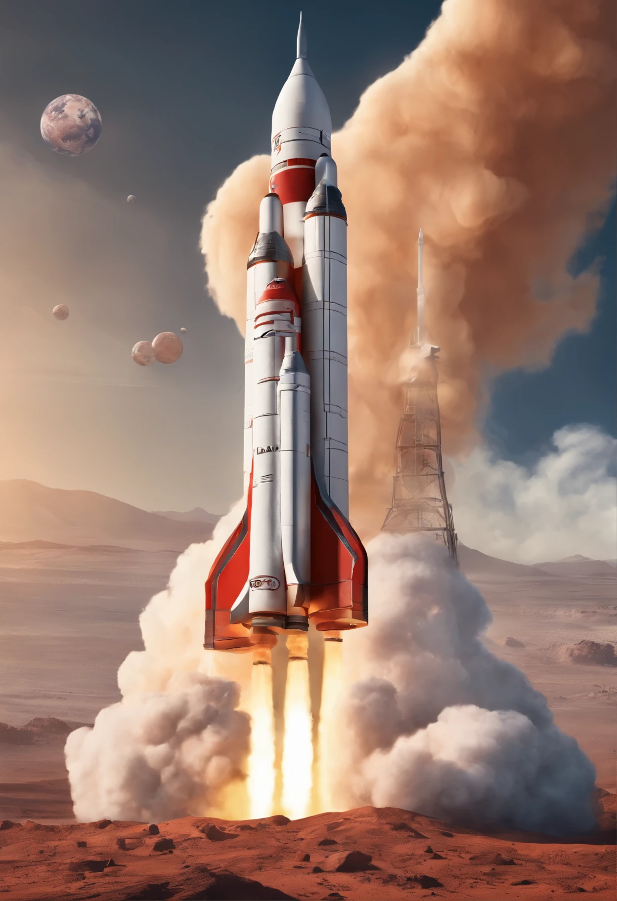 Photos of rockets launched to Mars