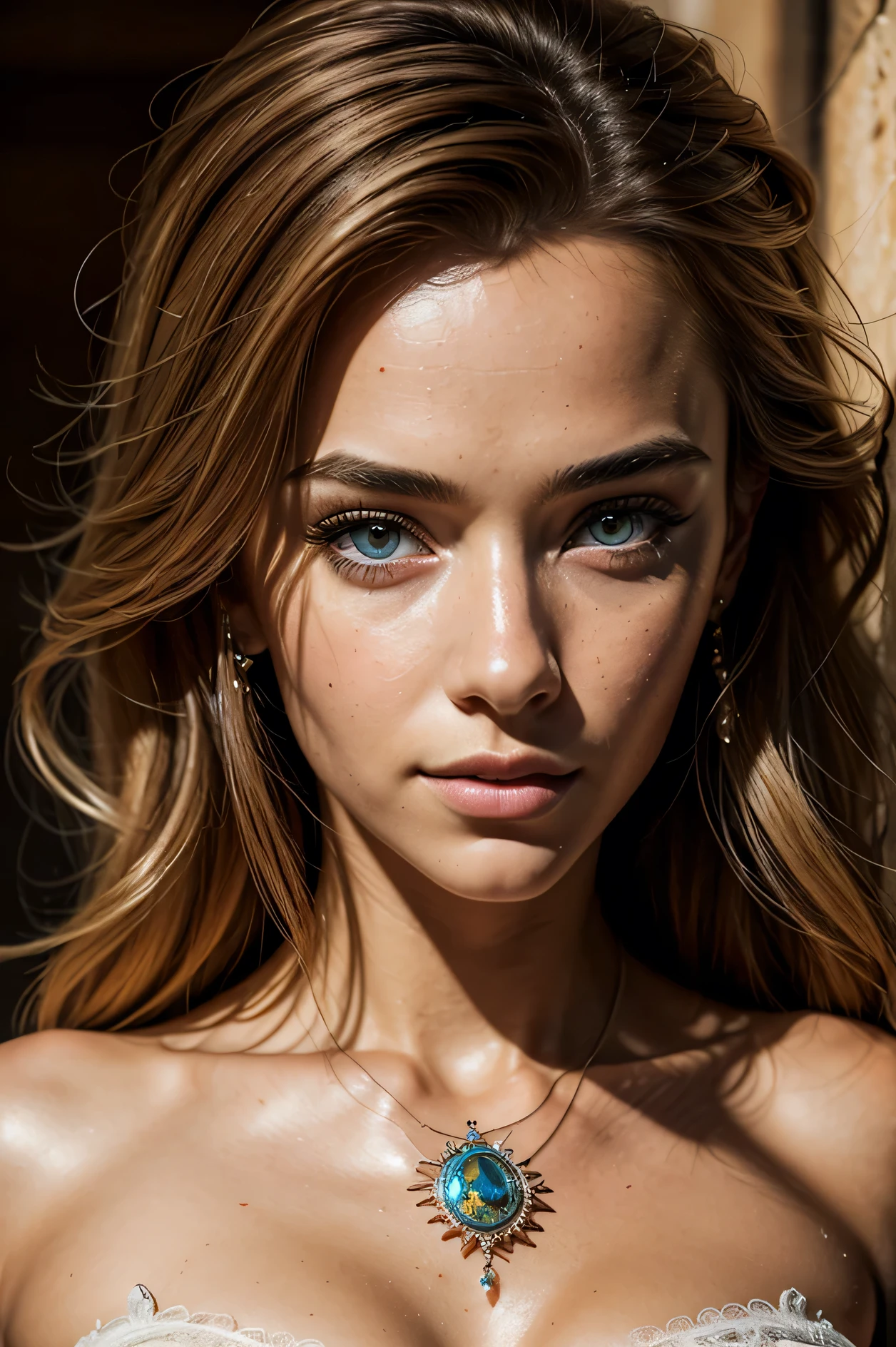 (((Masterpiece))), extremely realistic, vivid details, extremely detailed, 4k, Ultra beautiful european woman close up, ((close up face 1.8)), She is extremely beautiful with sharp edges, perfect face, perfect geometry, geometrically symmetrical, sexy cat eye makeup, blonde hair, Face closeup, ultra realistic eyes,smile,(smile with eyes), (direct eye contact with camera 1.5),ultra detailed eyes, (depth in eyes 1.3),(realistic human skin:1.6), ultra detailed skin texture,PBR Textures,Super Resolution, Multi-layer Textures, Magical vibe in the pic, mystical