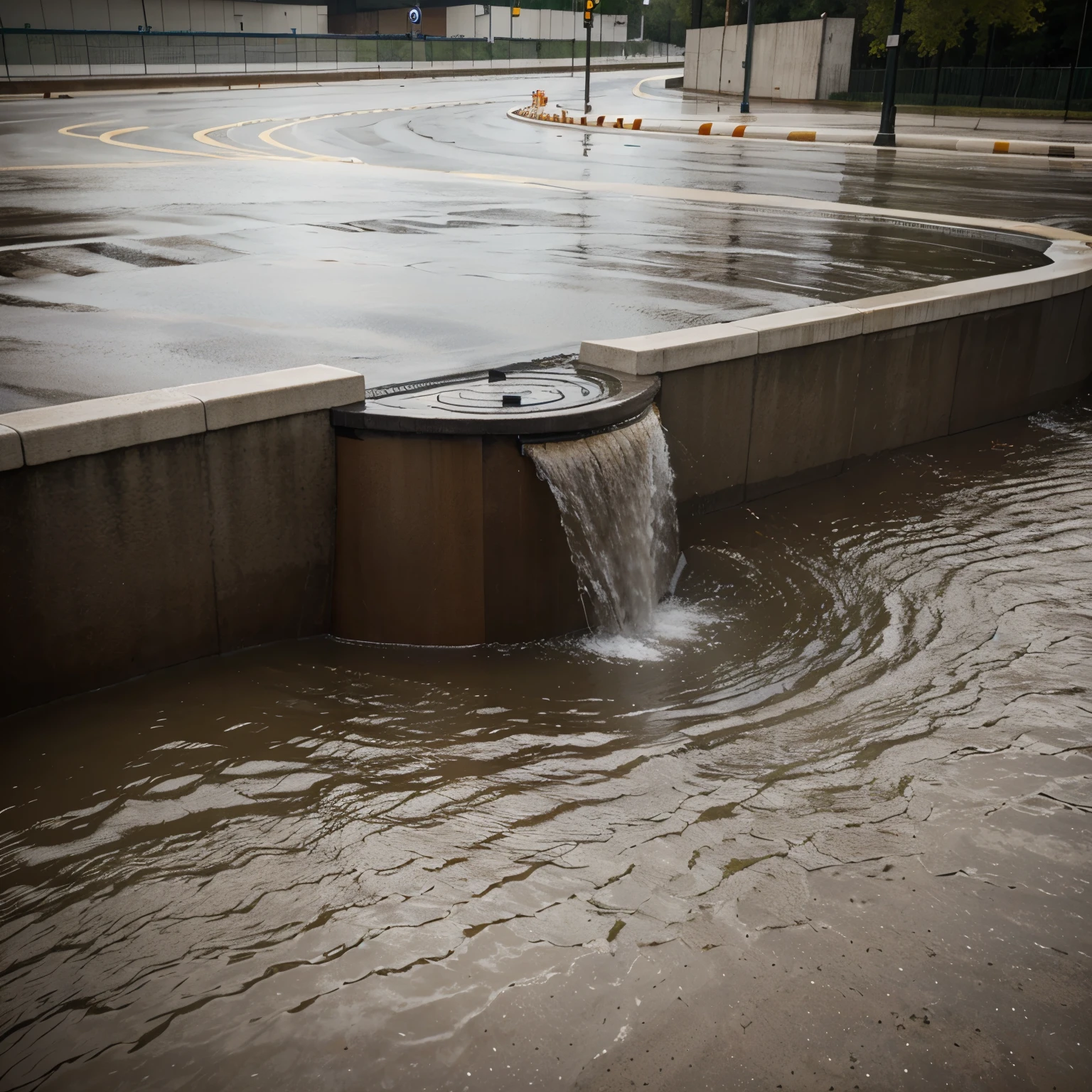 Drenaje pluvial: A visual representation of how storm drainage systems are designed to prevent flooding in urban areas.