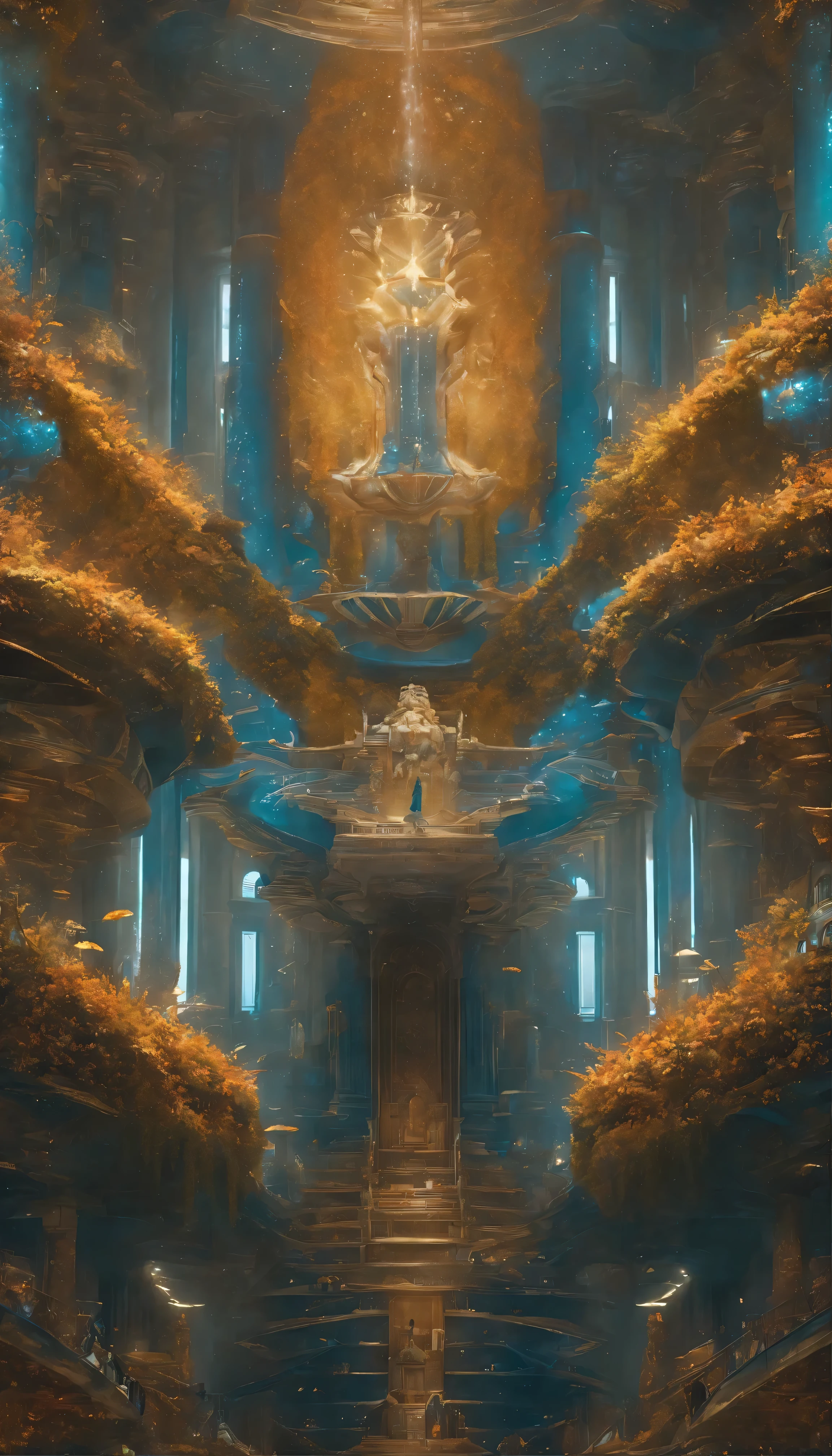 In this captivating depiction、Follows the laws of the universe,　Images with the best golden ratio,　The essence of artificial intelligence is vividly expressed.、Complex symbols and luminous circuits intertwine in harmony.、It displays a striking convergence with a rich and fascinating array of vibrant and captivating colors.。The brilliance of AI digital geometry、Its vibrant palette is perfectly balanced against a captivating backdrop.、It&#39;s a visually stunning and thought-provoking masterpiece.。From the sharp edges of the circuits to the dynamic interplay of light and shadow、This piece is made with great attention to detail.、Elevated to the pinnacle of digital illustration、leaves a lasting impression on the viewer。